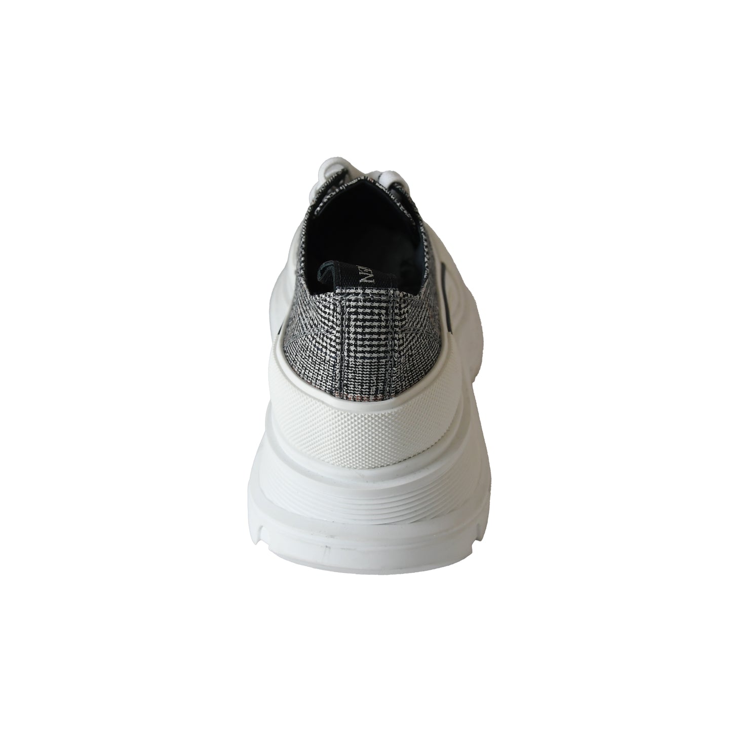 Alexander Mcqueen Tread Slick Plaid Lace-Up Sneakers Grey-NOBLEMARS