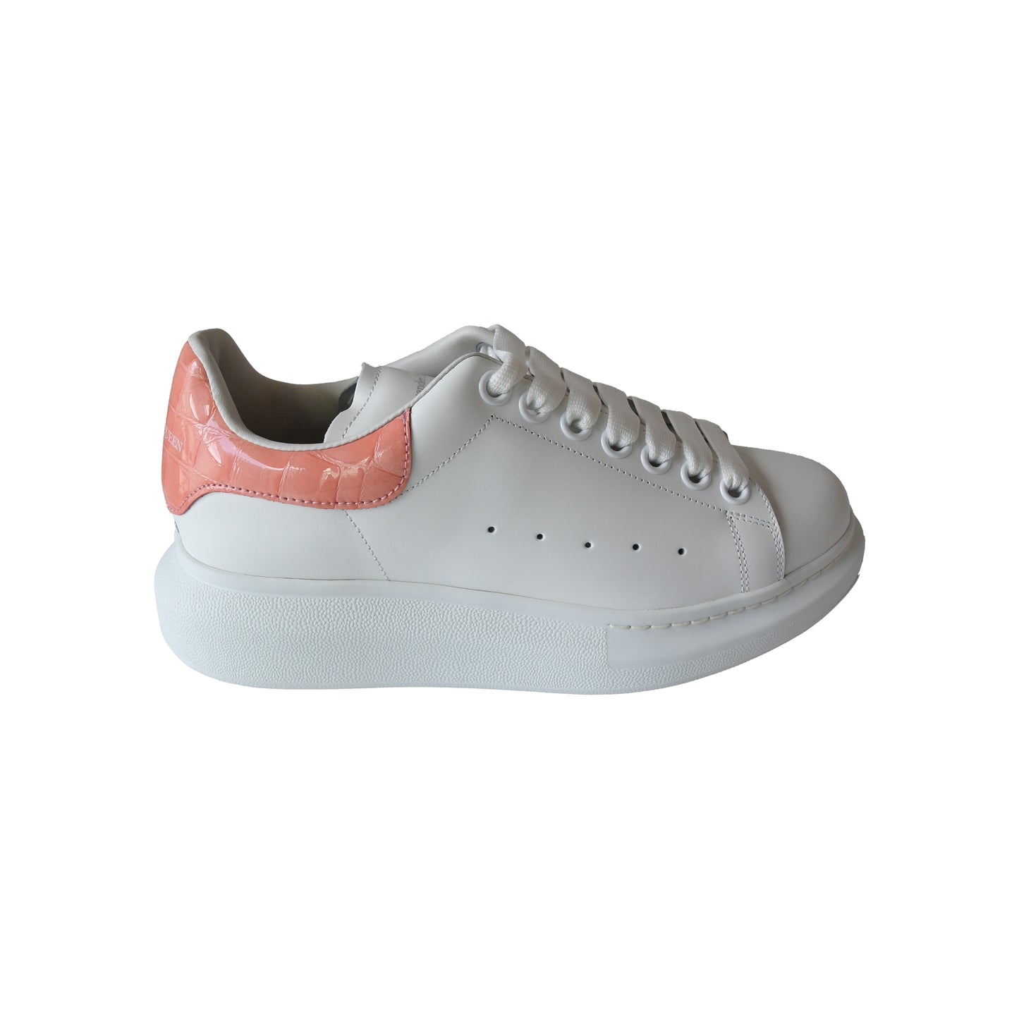 Alexander McQueen Oversized Sneakers White Pink-NOBLEMARS