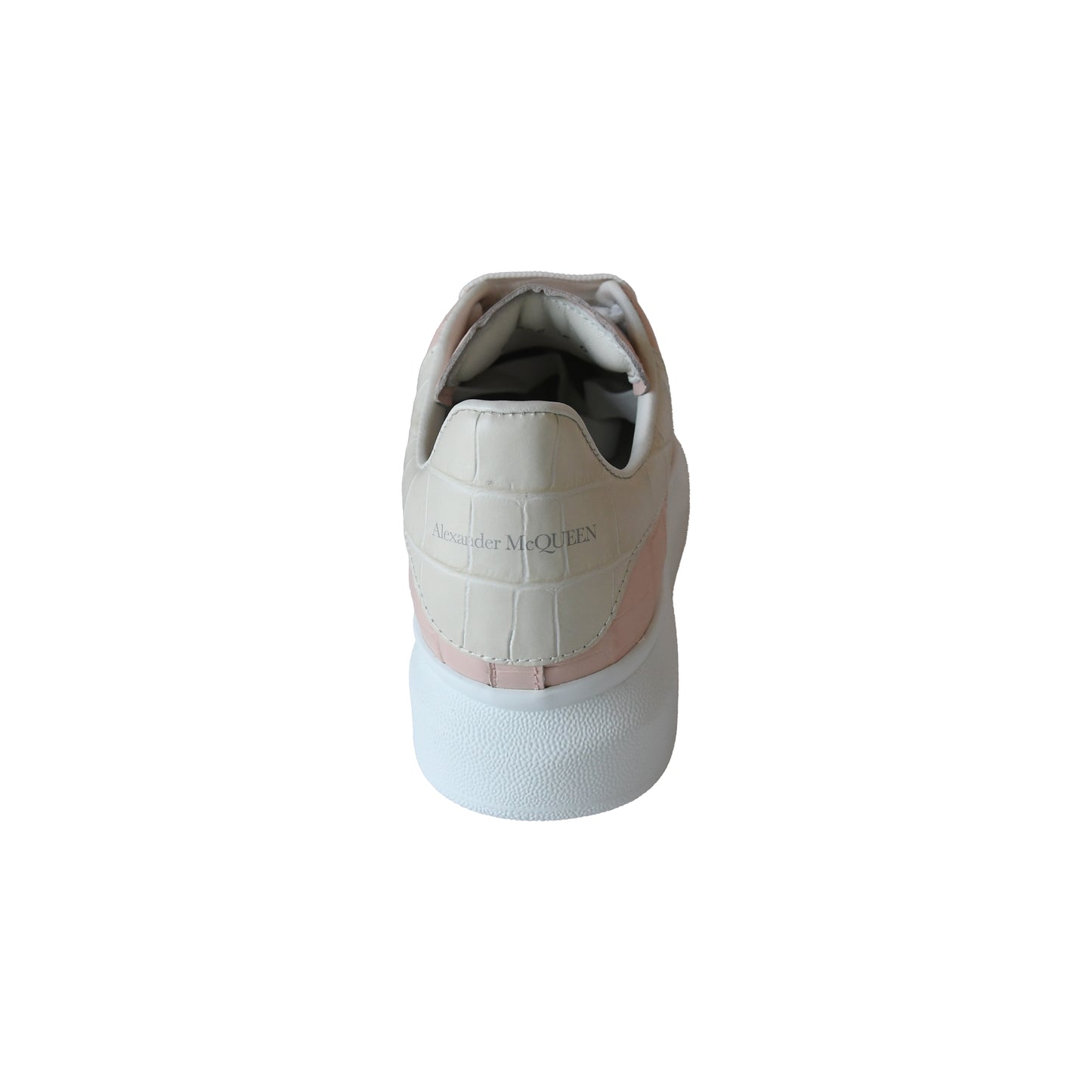 Alexander McQueen Leather Lace Up Sneakers Pink-NOBLEMARS