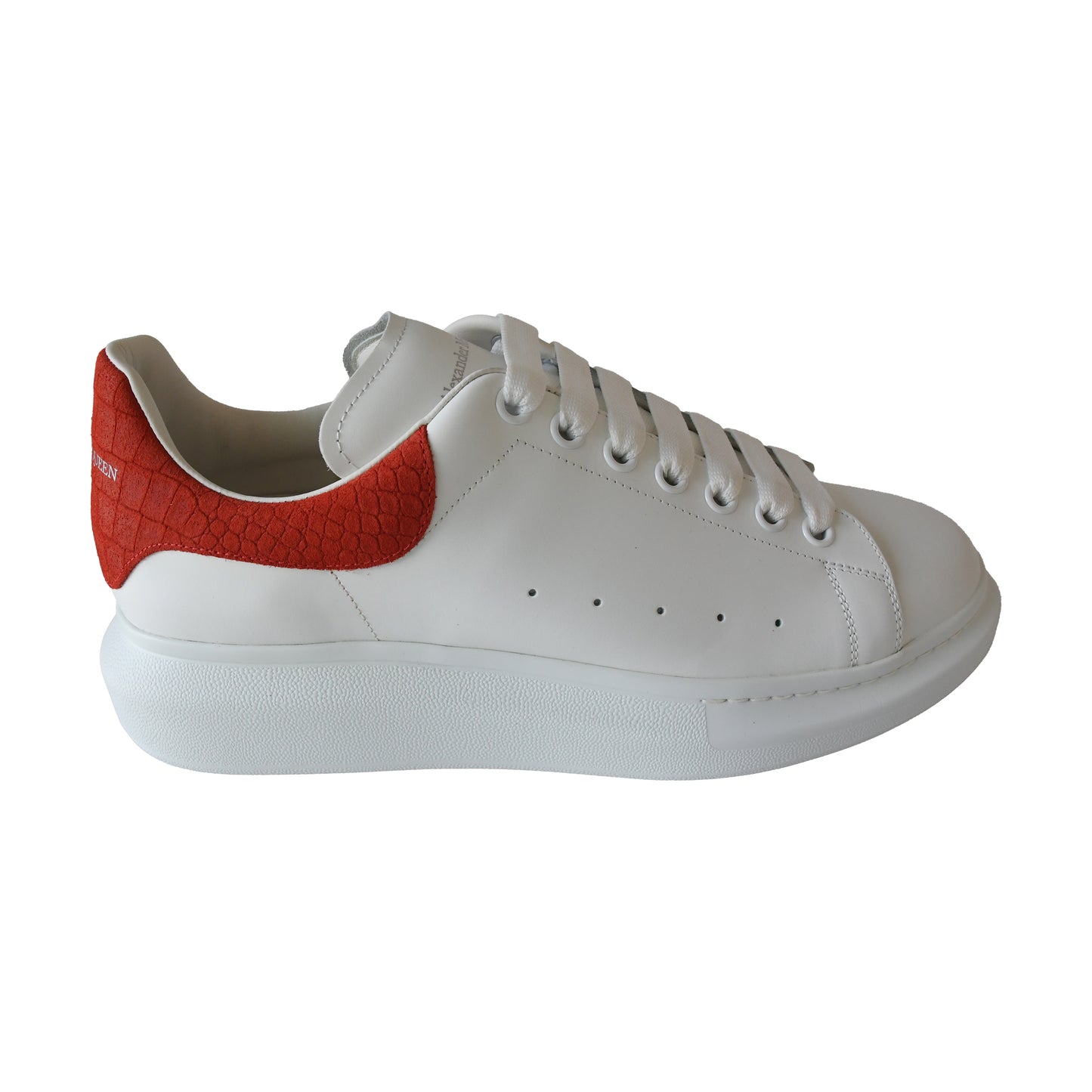 Alexander McQueen Oversized Sneakers White Red-NOBLEMARS