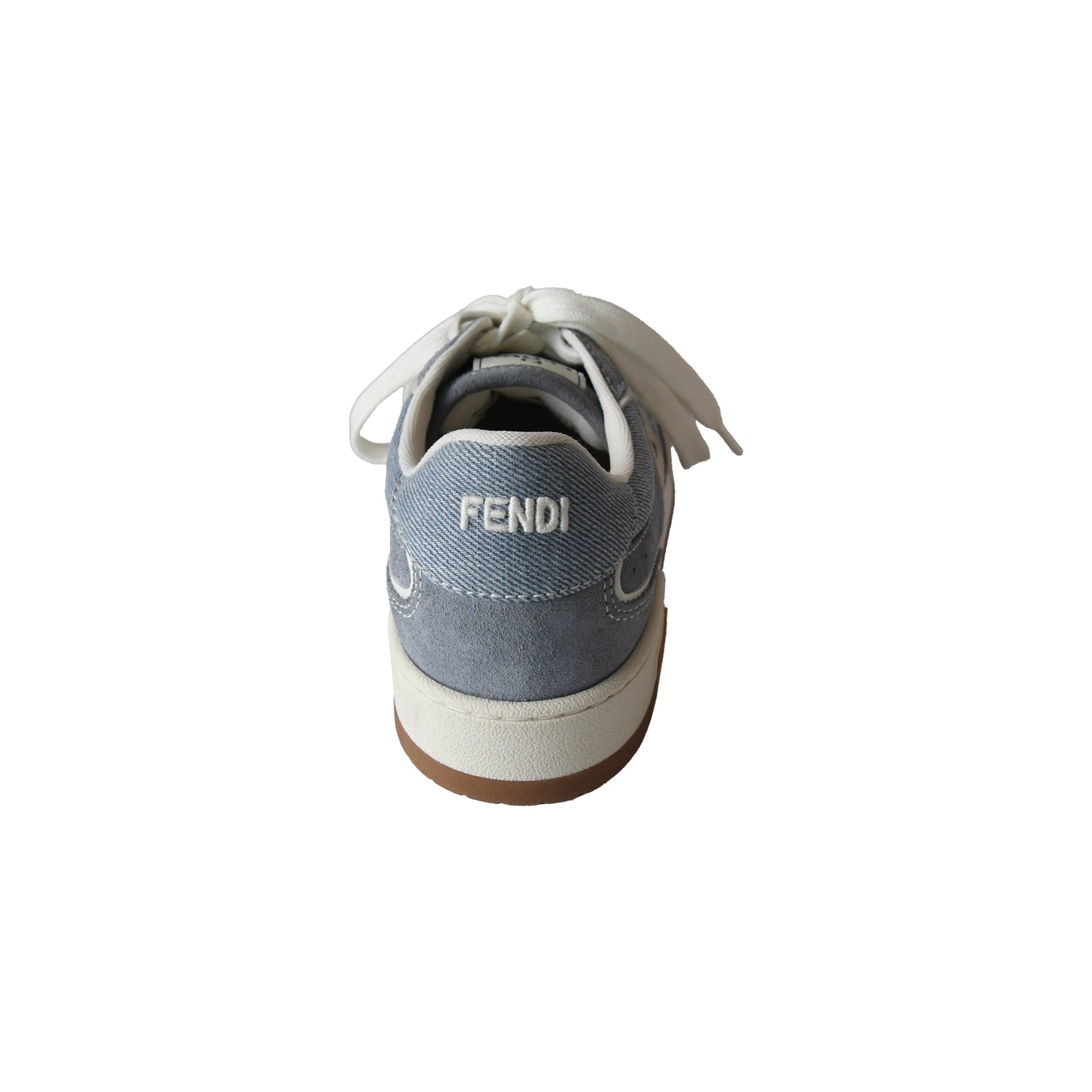 Fendi Match Denim Fabric Low Top Sneakers Grey-NOBLEMARS