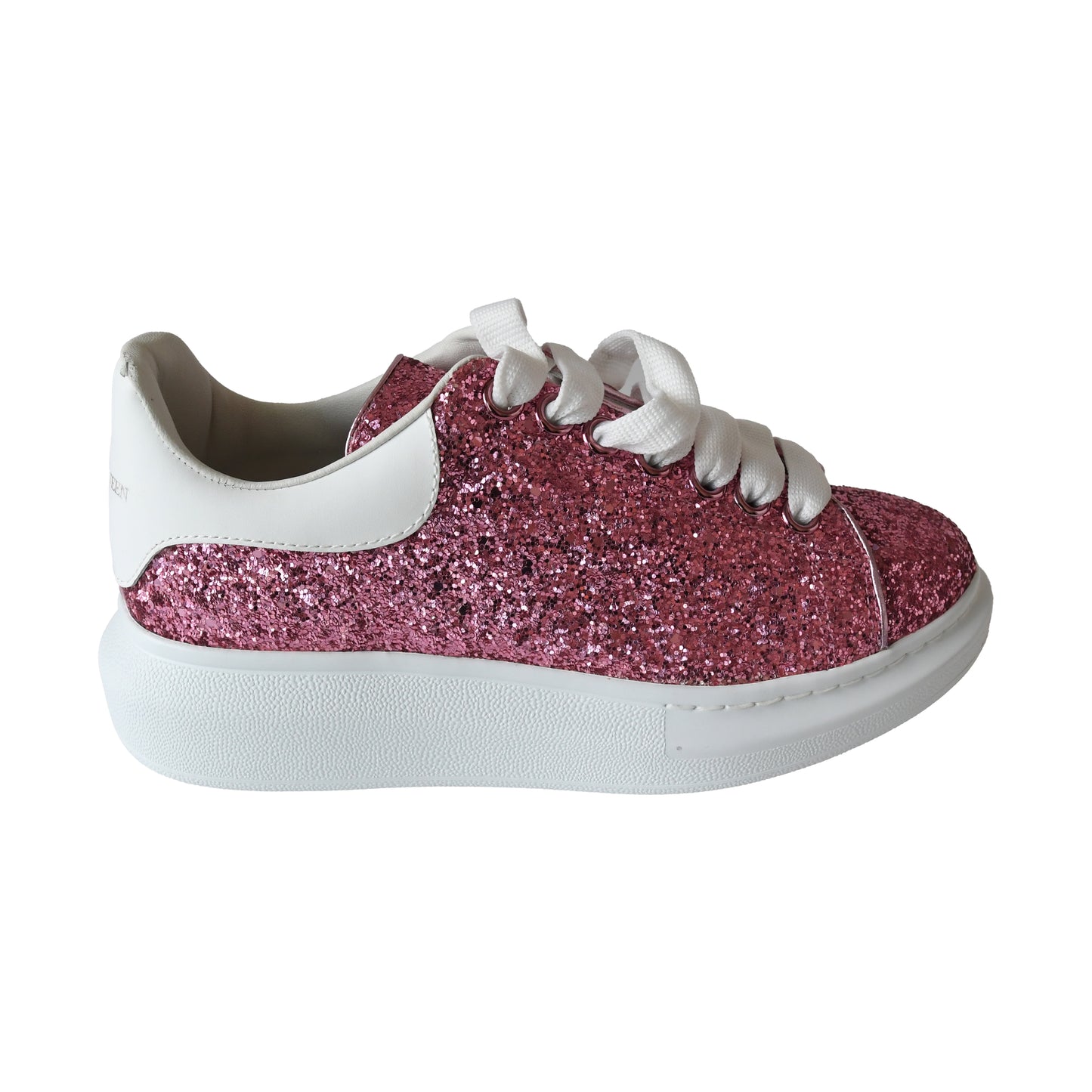 Alexander McQueen Oversized Glitter Sneakers Pink-NOBLEMARS