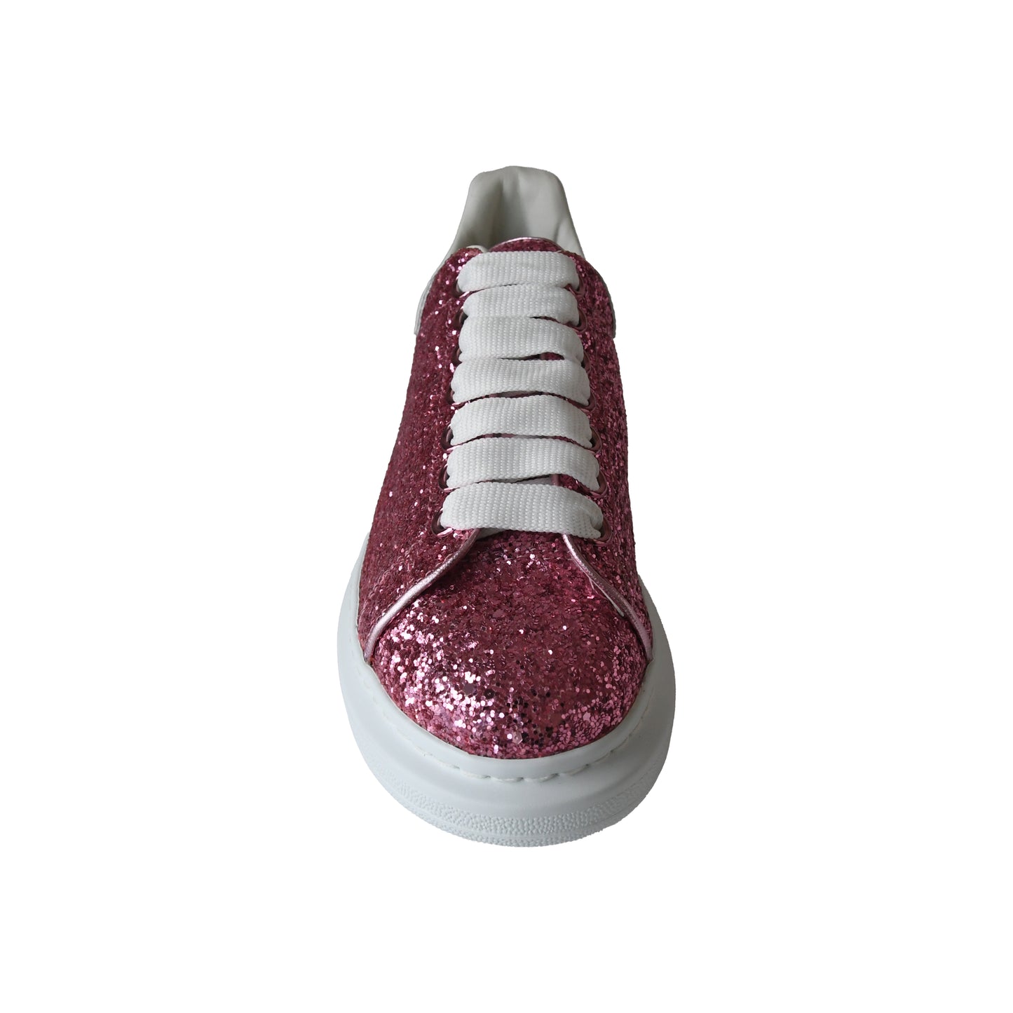 Alexander McQueen Oversized Glitter Sneakers Pink-NOBLEMARS