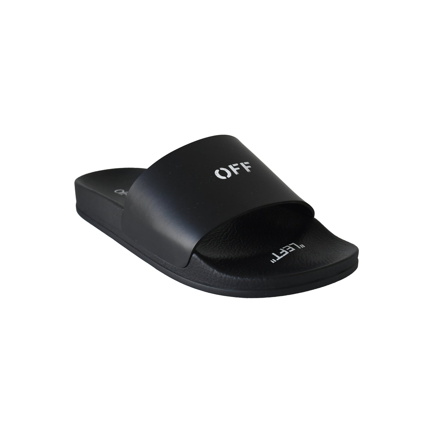 Off-White Pool Slide Rubber Sandals Black-NOBLEMARS