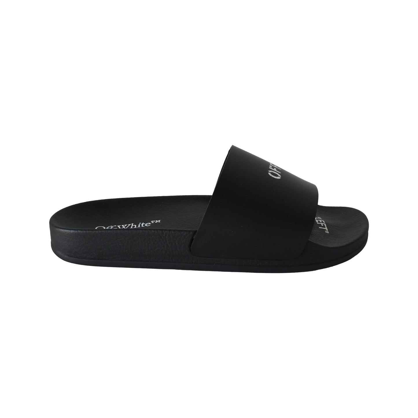 Off-White Pool Slide Rubber Sandals Black-NOBLEMARS