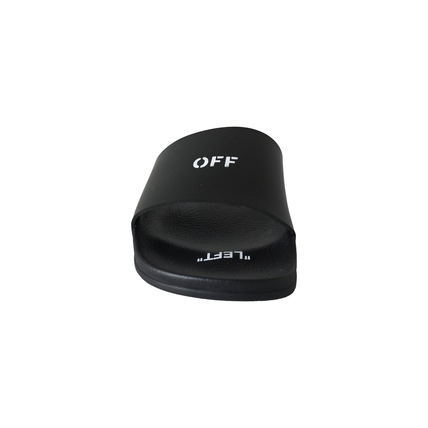 Off-White Pool Slide Rubber Sandals Black-NOBLEMARS