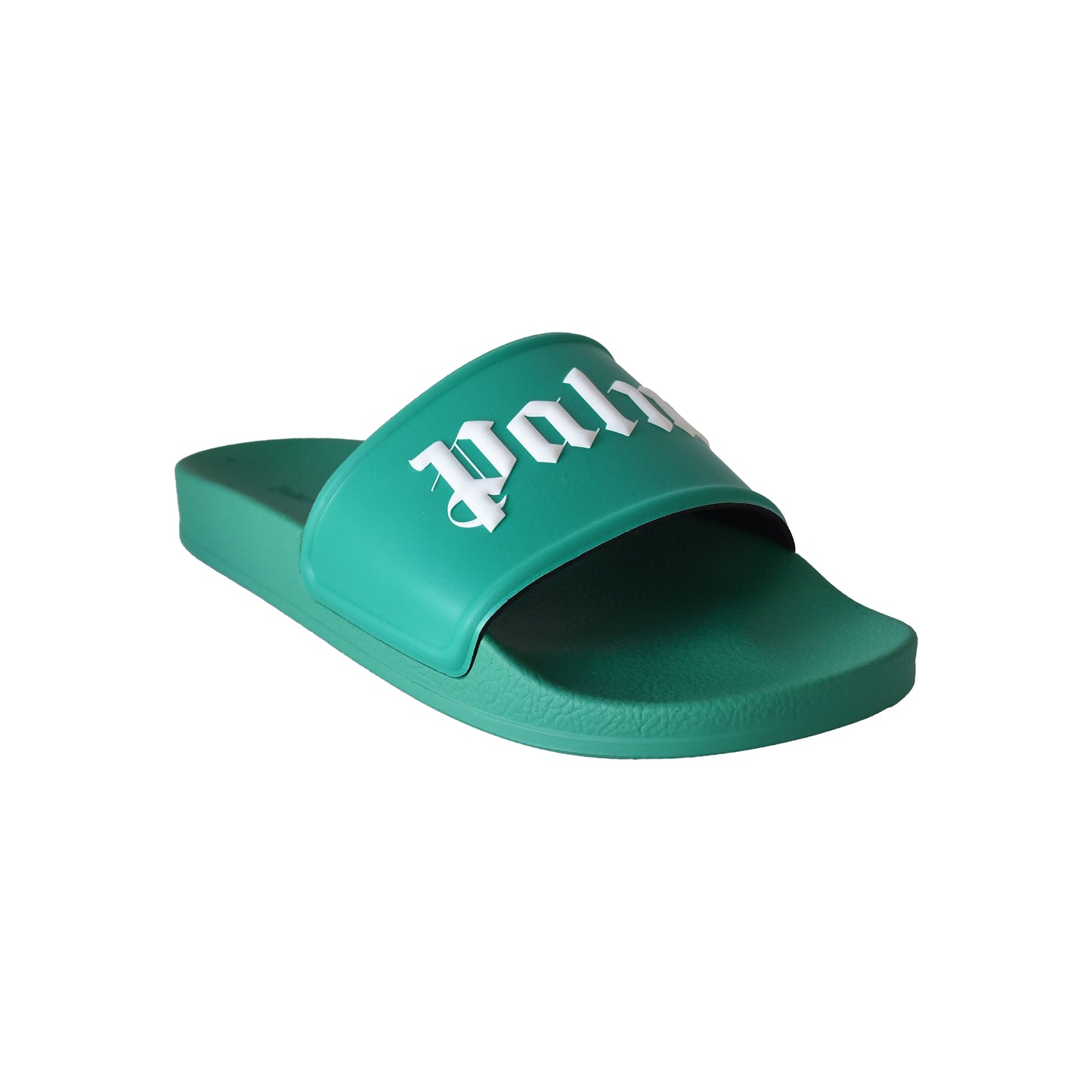 Palm Angels Logo-Print Sliders Green-NOBLEMARS