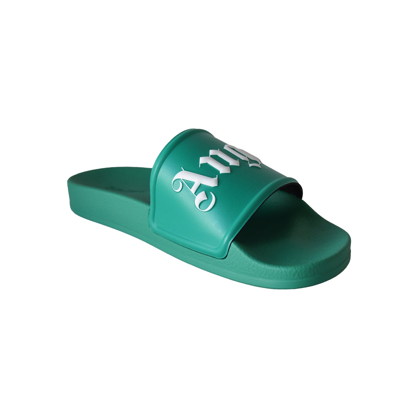 Palm Angels Logo-Print Sliders Green-NOBLEMARS