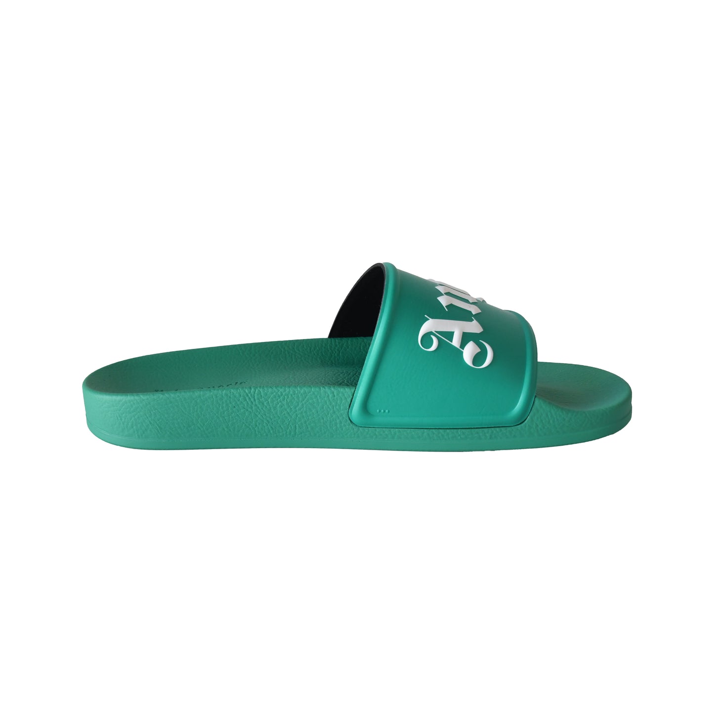 Palm Angels Logo-Print Sliders Green-NOBLEMARS