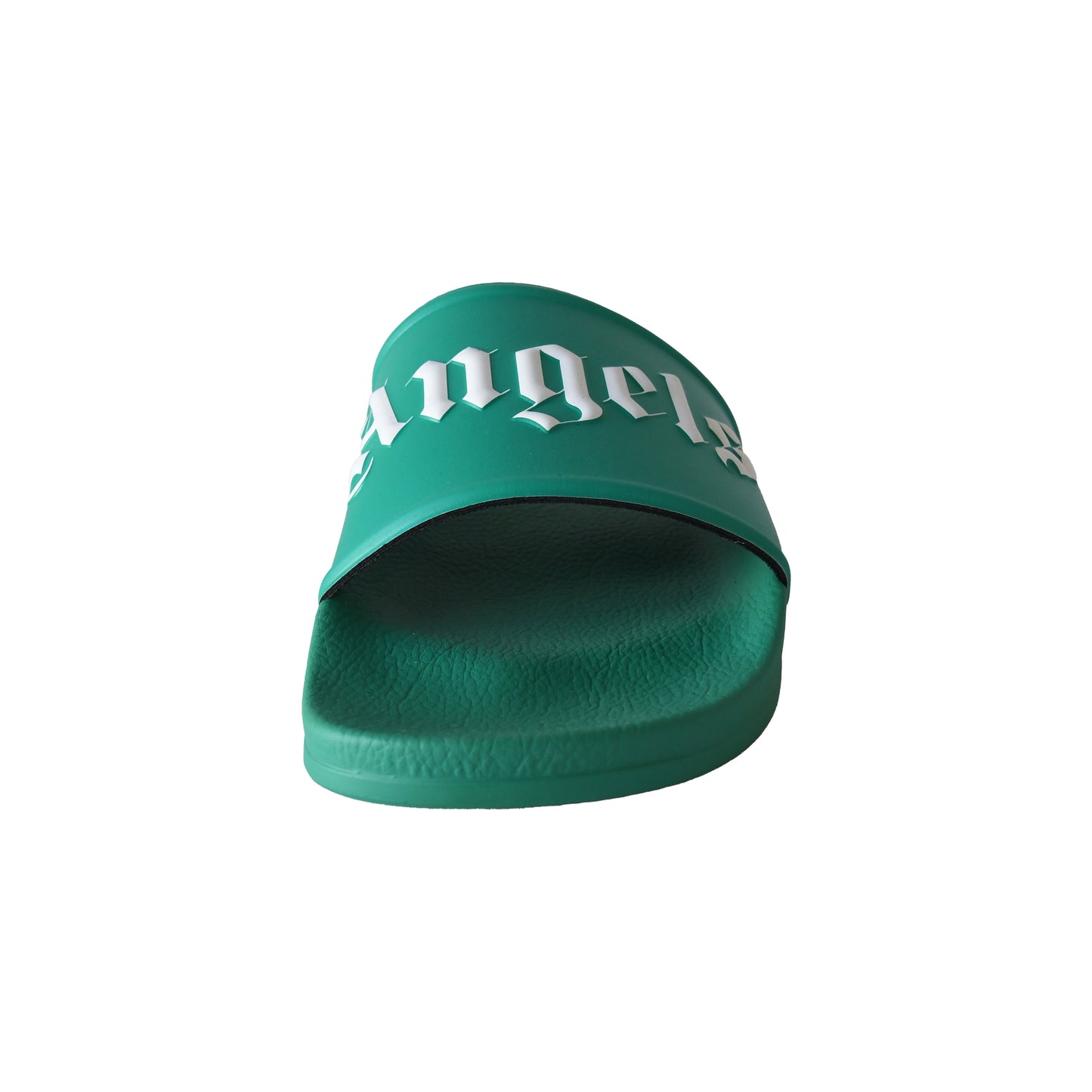 Palm Angels Logo-Print Sliders Green-NOBLEMARS