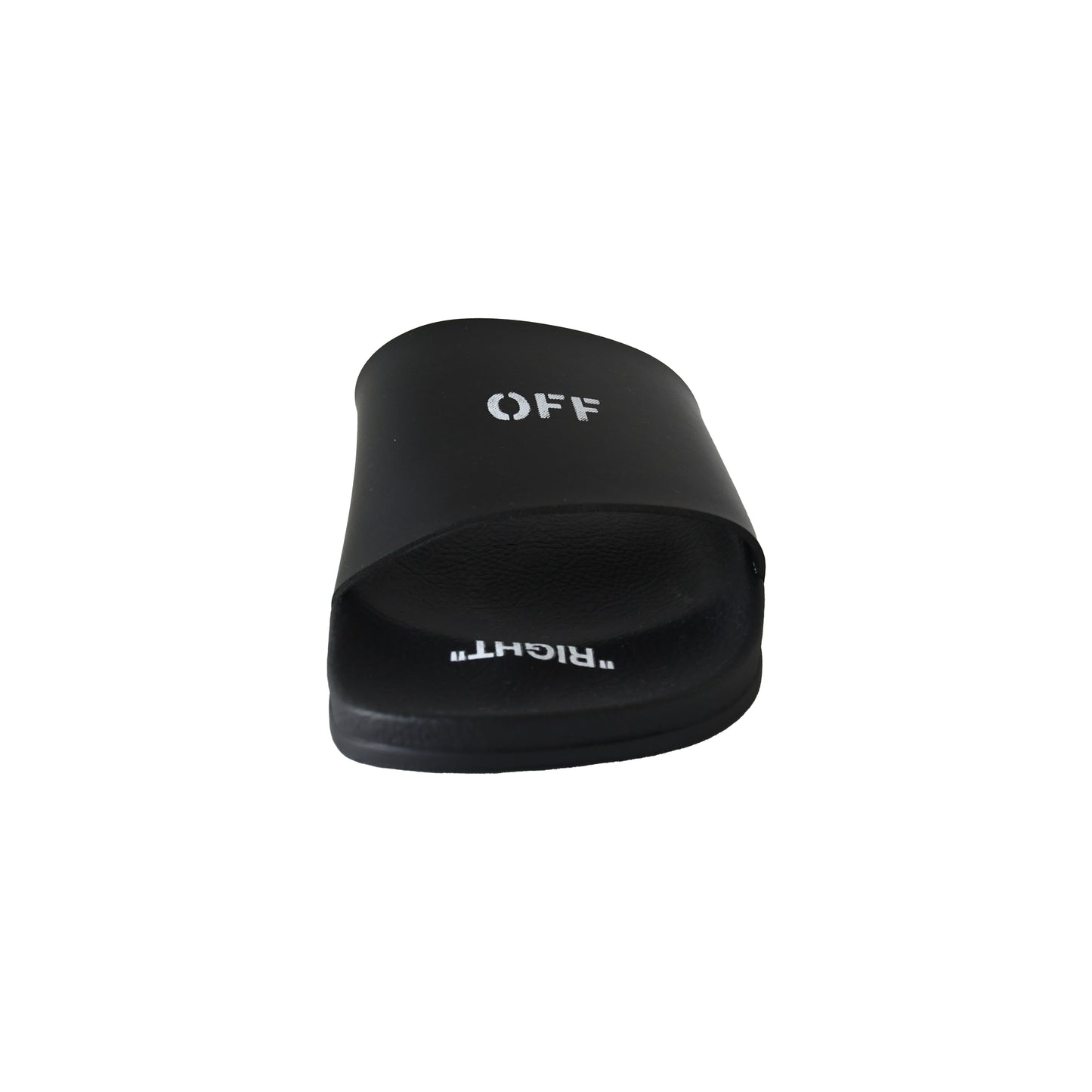 Off-White Pool Slide Rubber Sandals Black-NOBLEMARS