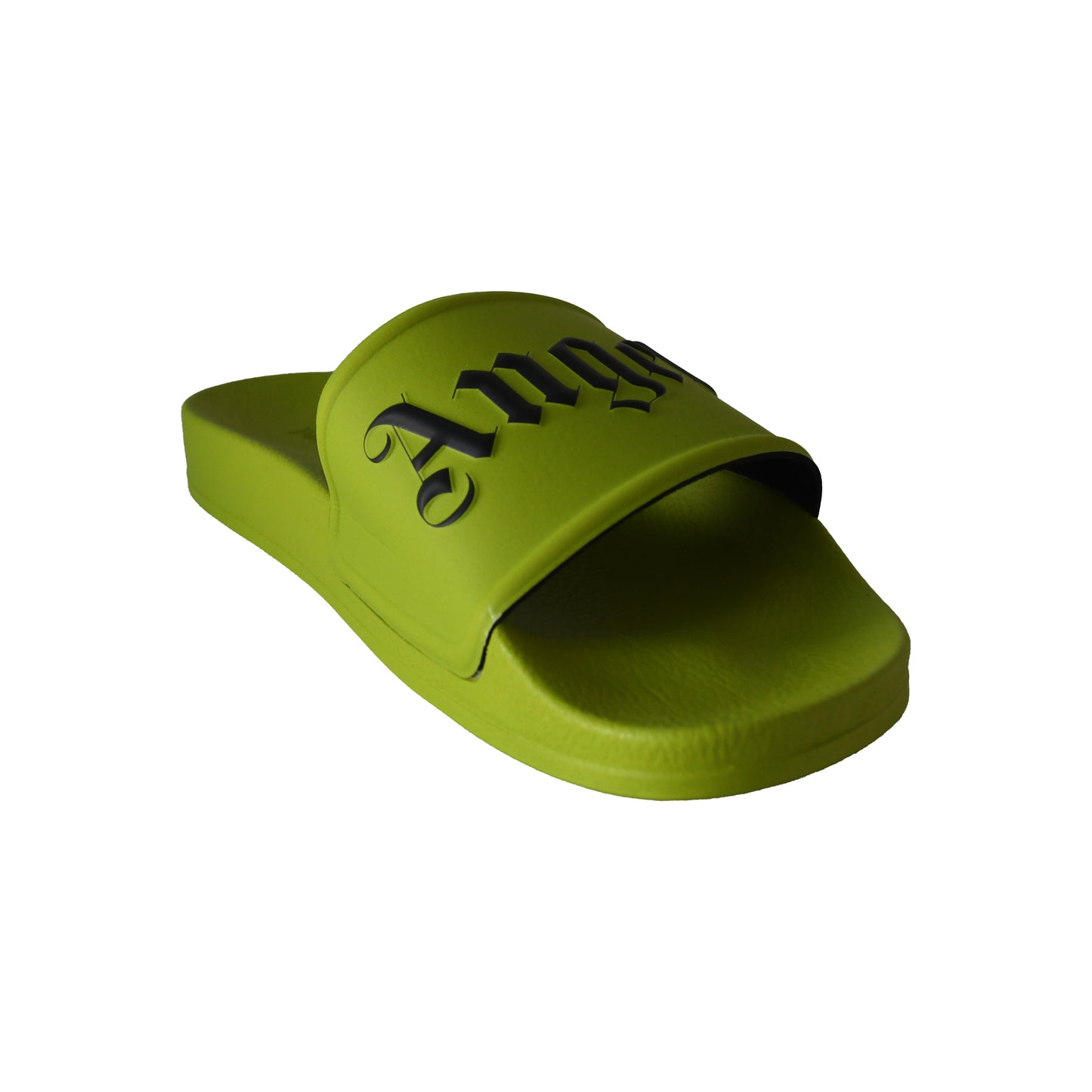 Palm Angels Logo-Print Sliders Light Green-NOBLEMARS