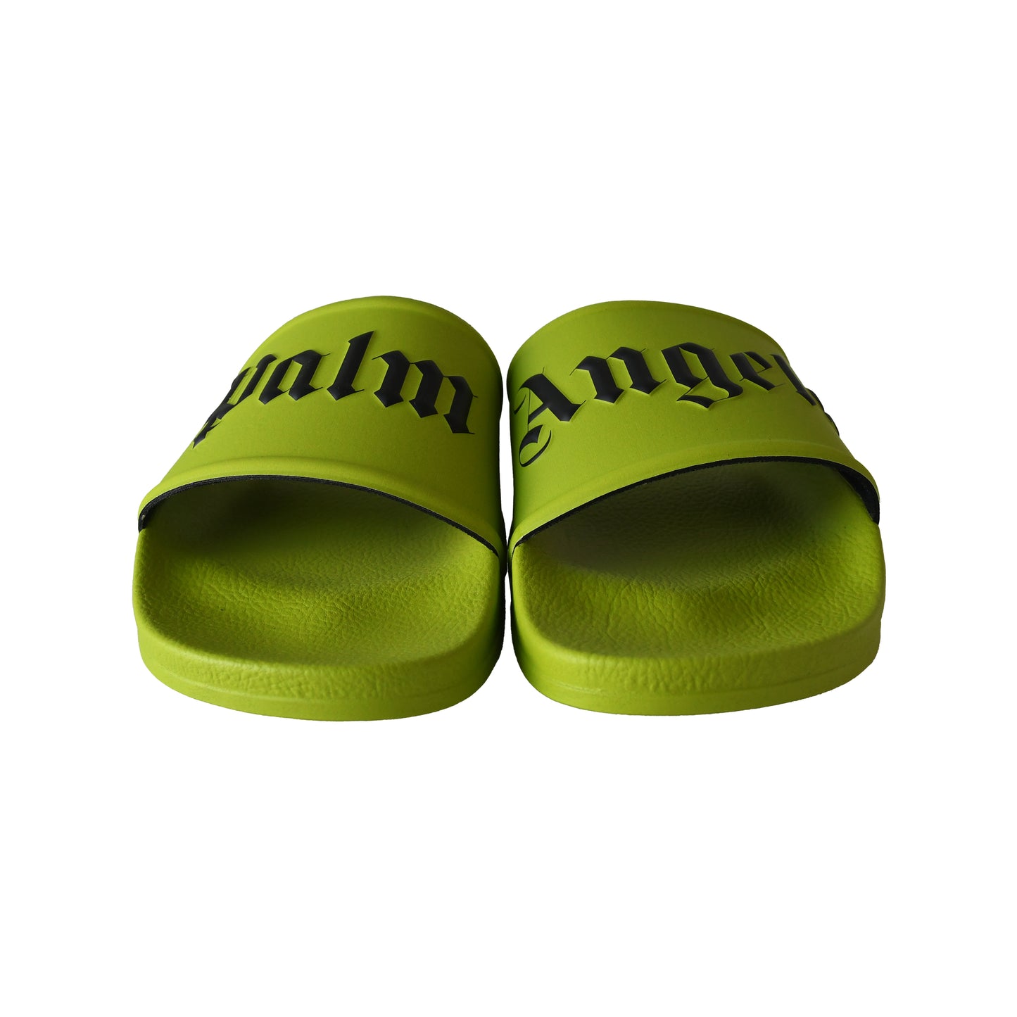Palm Angels Logo-Print Sliders Light Green-NOBLEMARS