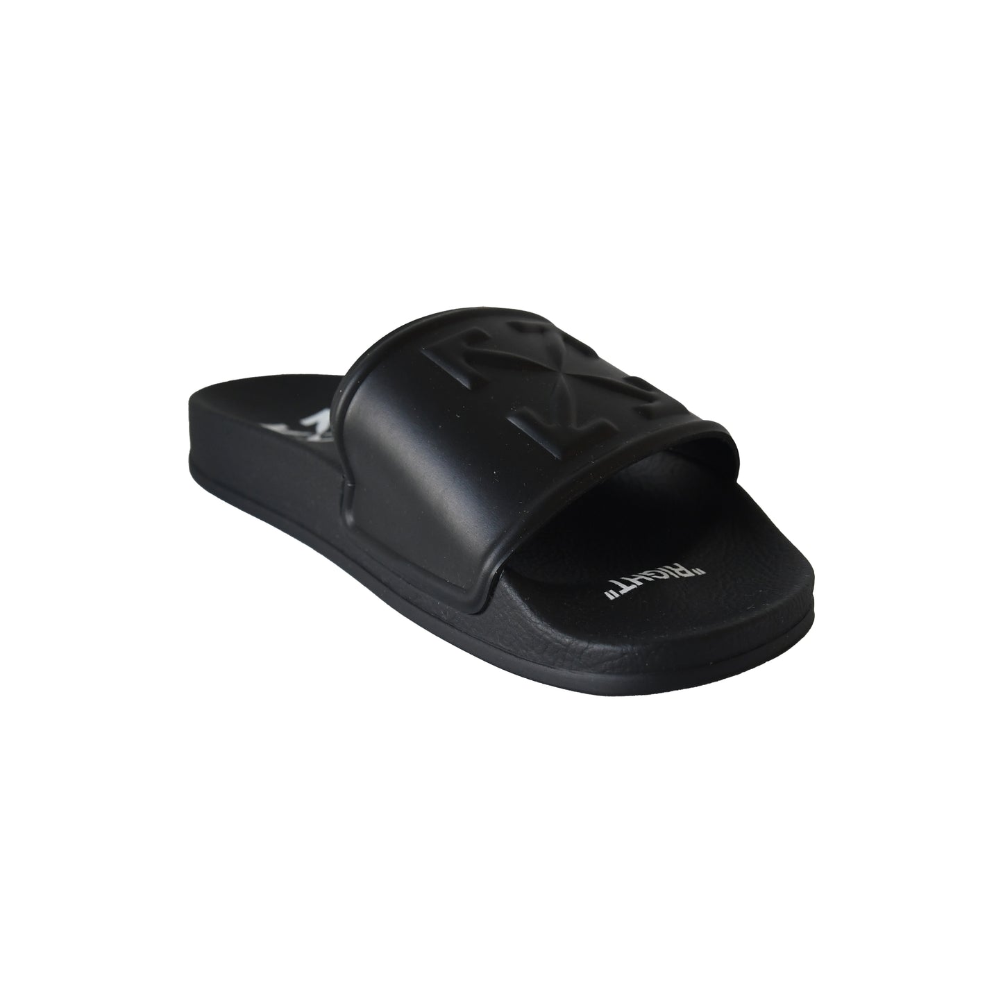 Off-White Arrow Logo Slides Black-NOBLEMARS