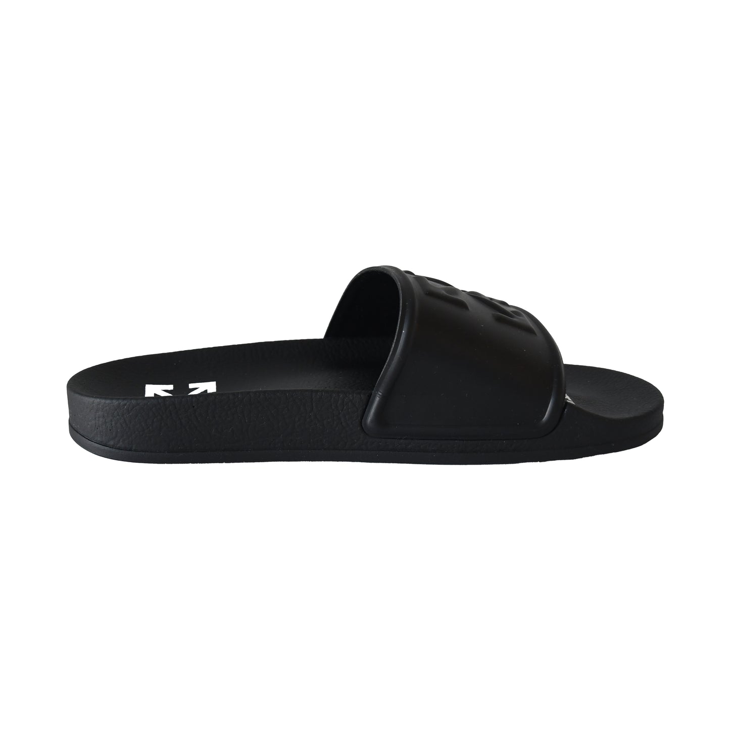 Off-White Arrow Logo Slides Black-NOBLEMARS
