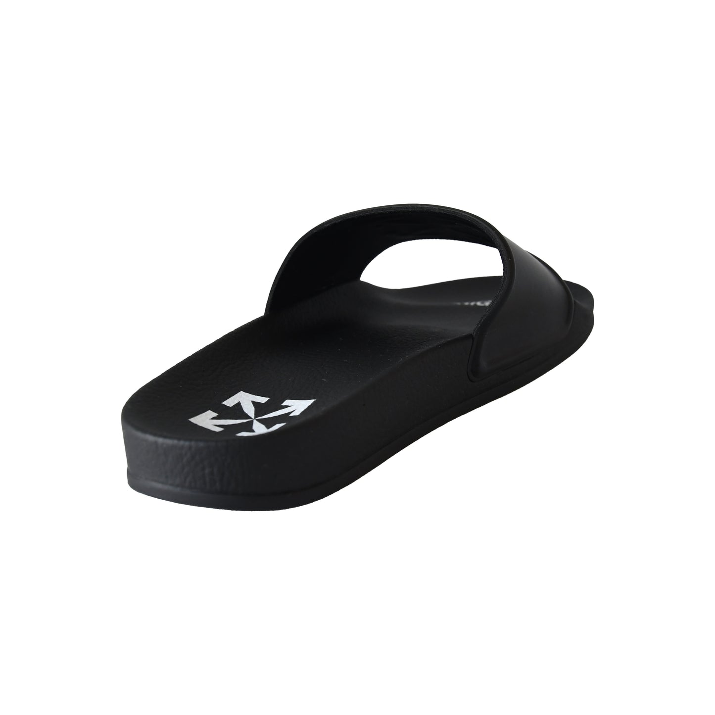 Off-White Arrow Logo Slides Black-NOBLEMARS