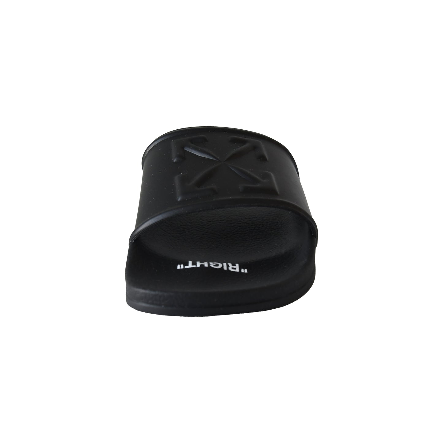 Off-White Arrow Logo Slides Black-NOBLEMARS