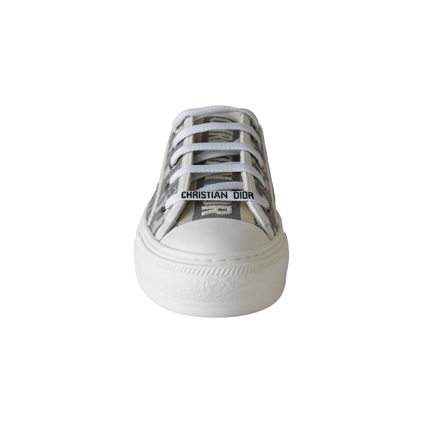 Dior Wmns Walk'N'Dior Embroidered Canvas Low Top Grey-NOBLEMARS