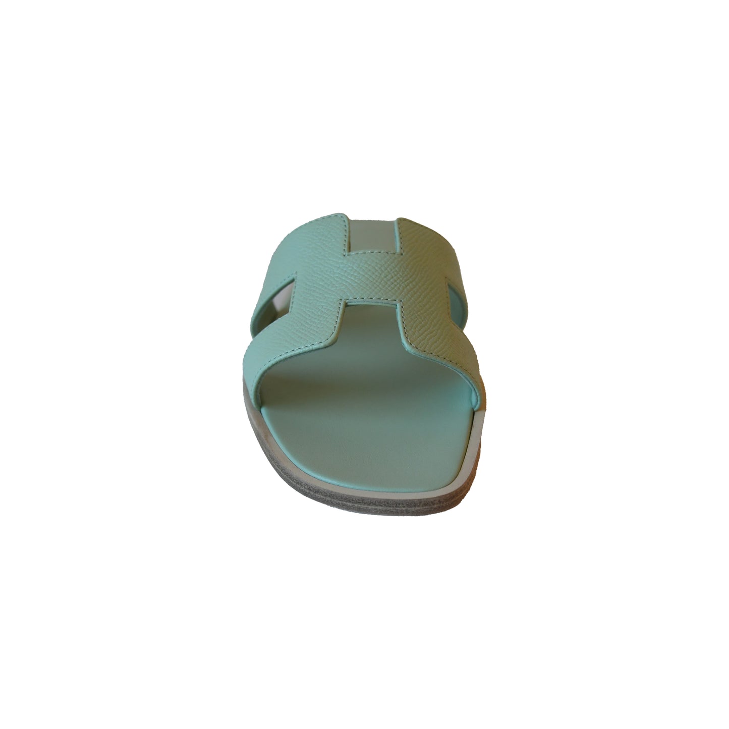 Hermes Oran Sandals Vert Frizz-NOBLEMARS