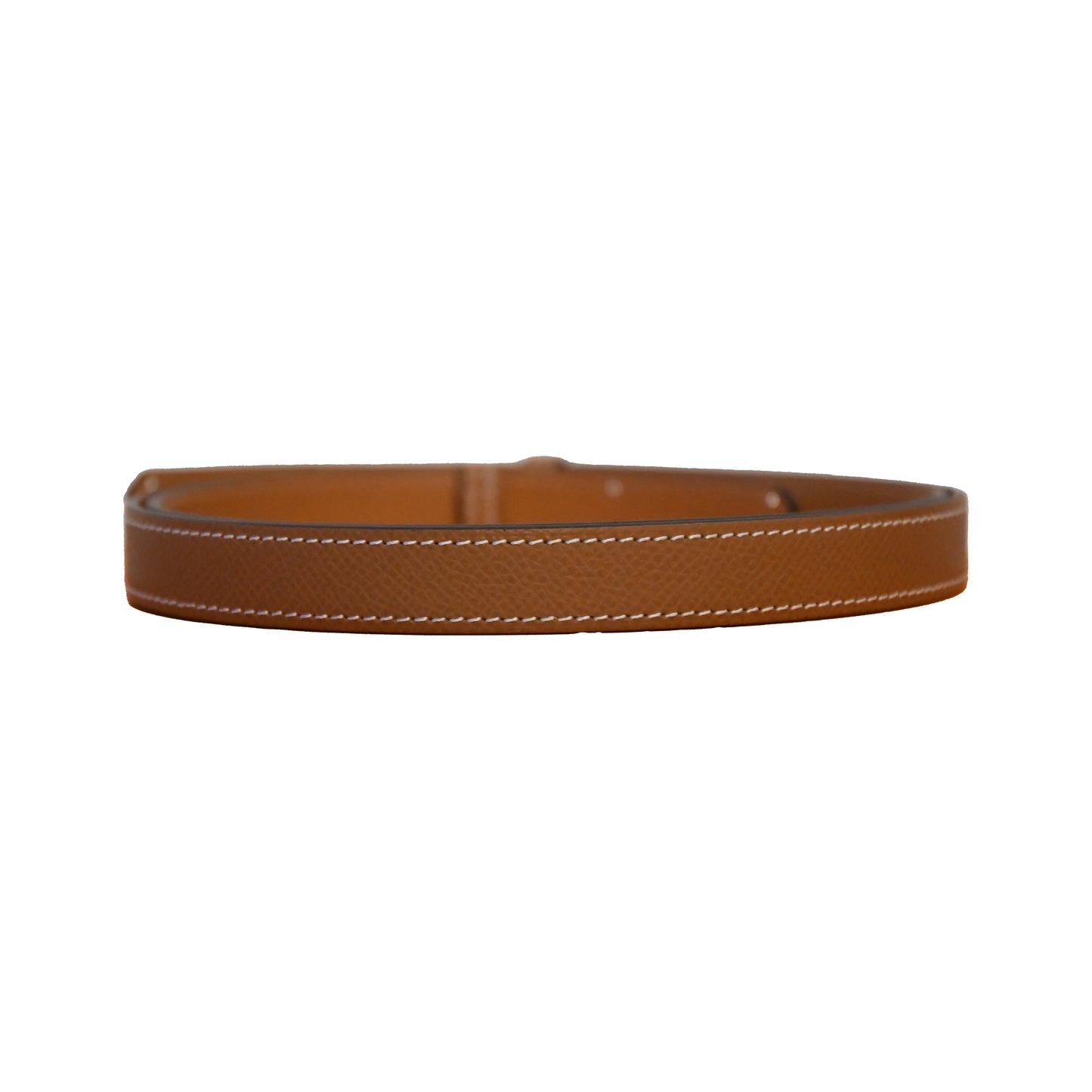 Hermes Epsom Kelly Belt Silver Hardware Gold Brown-NOBLEMARS