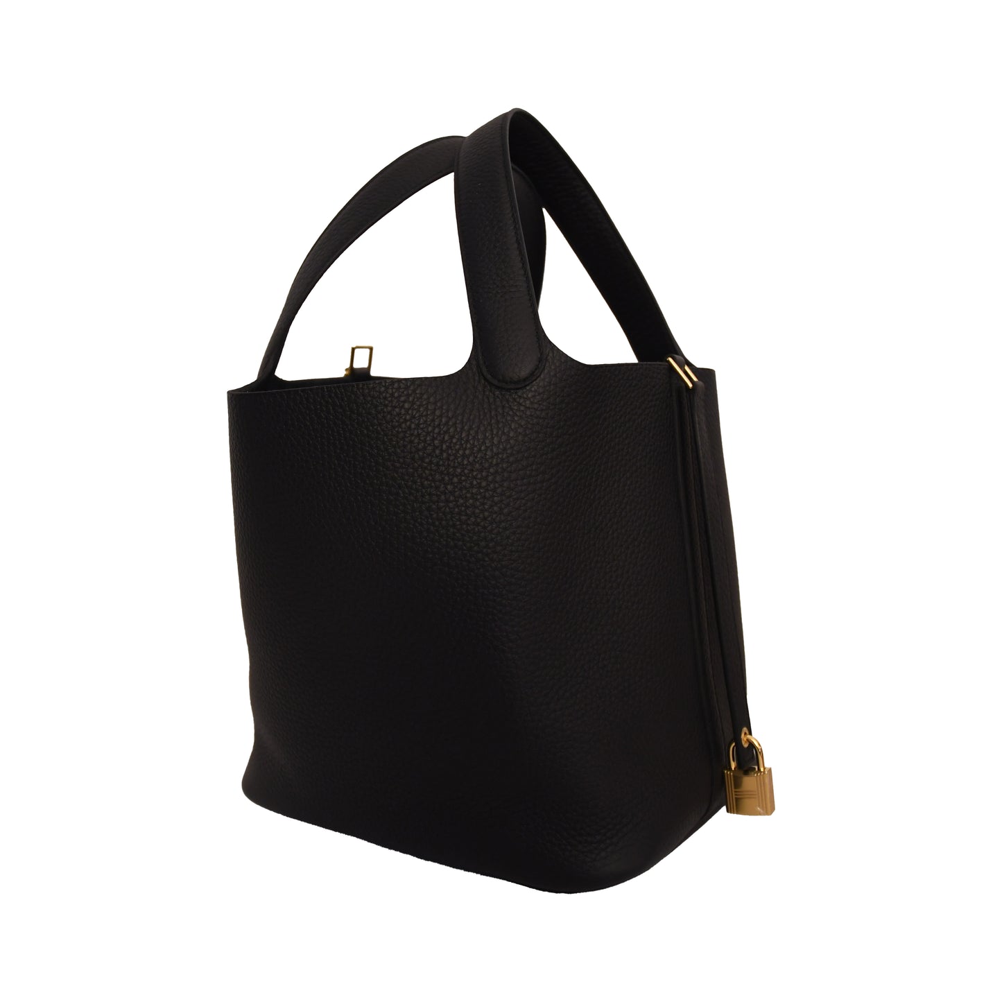 Hermes Picotin Lock 22P Gold Hardware Black-NOBLEMARS