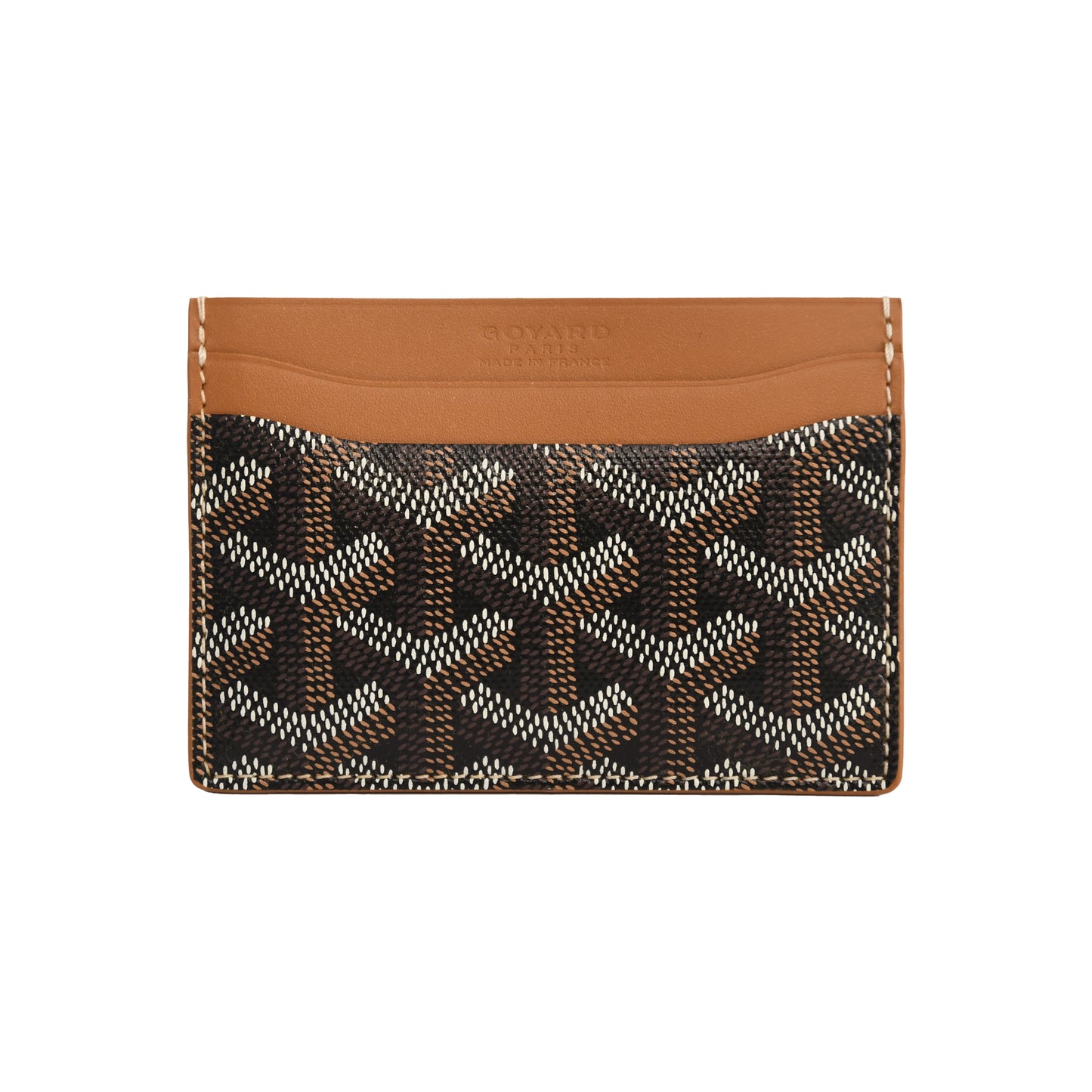 Goyard Saint Sulpice Card Holder Coated Canvas Black Gold-NOBLEMARS