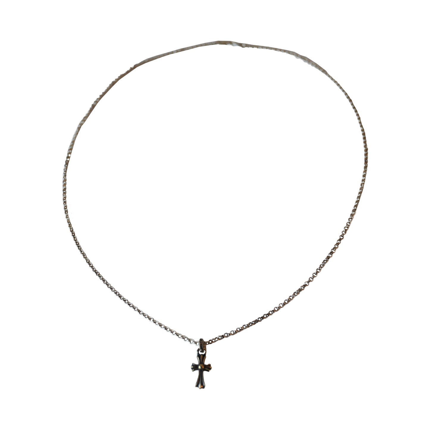 Chrome Hearts Baby Fat Pendant With Roll Chain Necklace