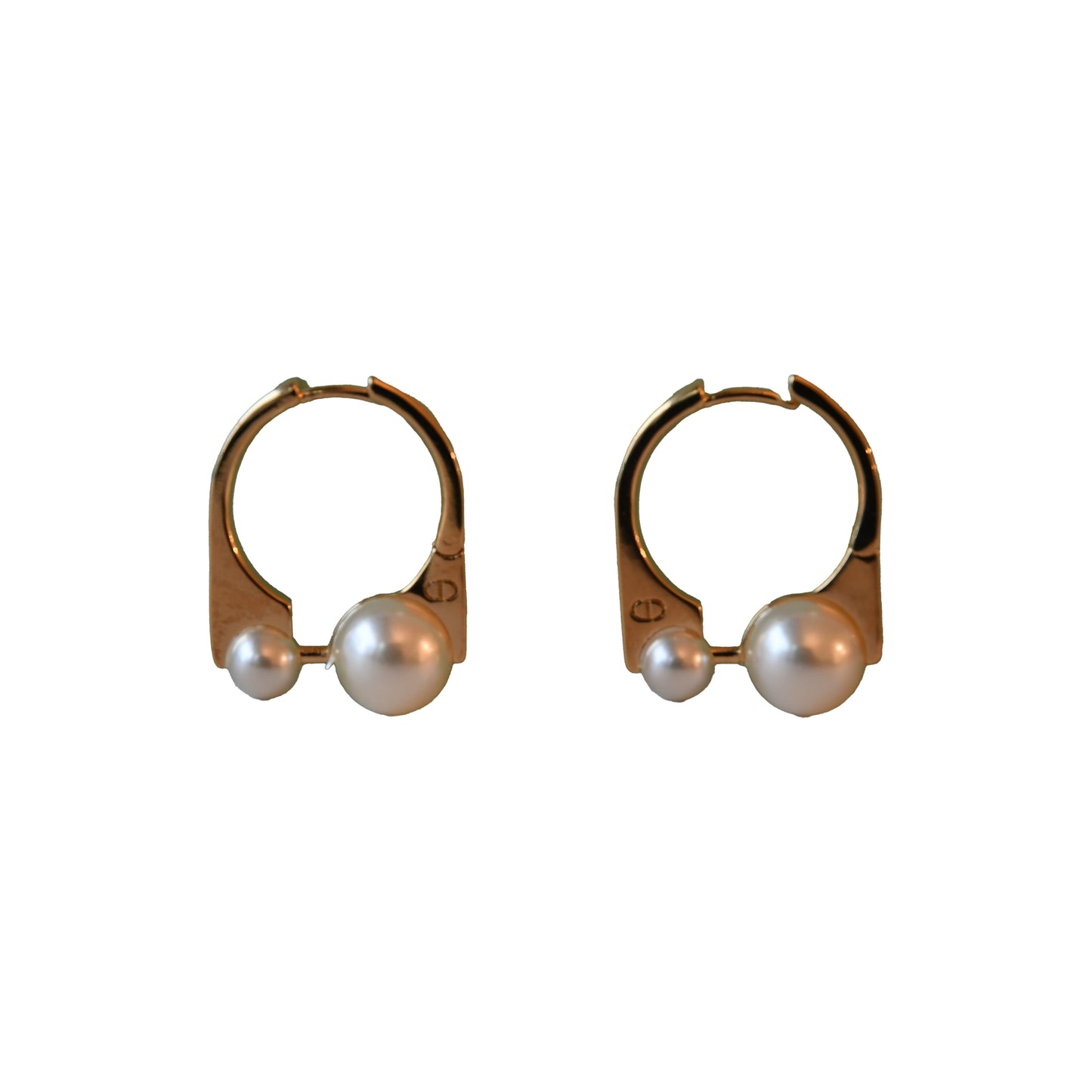 Dior Tribales New Look Pearl Stud Earrings Gold-NOBLEMARS