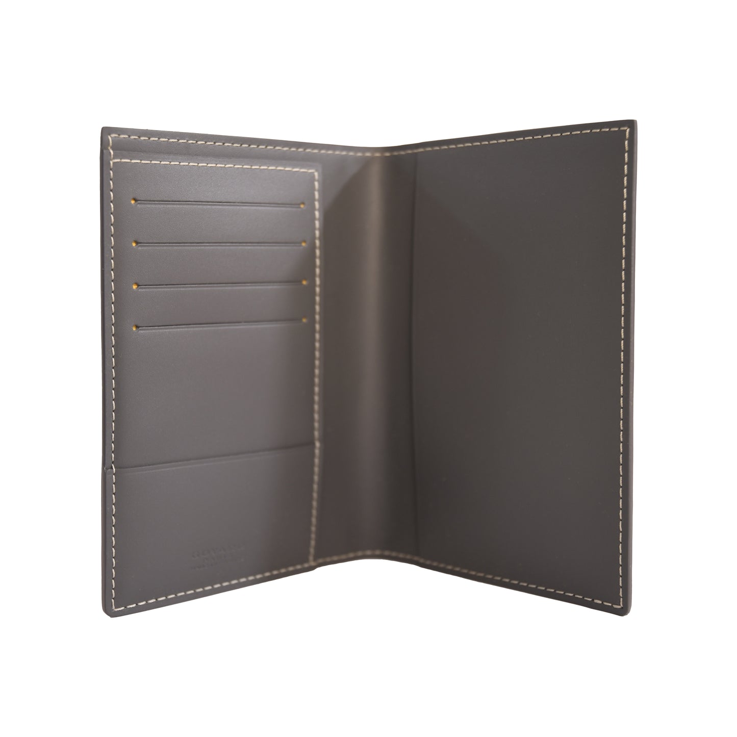 Goyard Goyardine Printed Card Passport Wallet Grey-NOBLEMARS