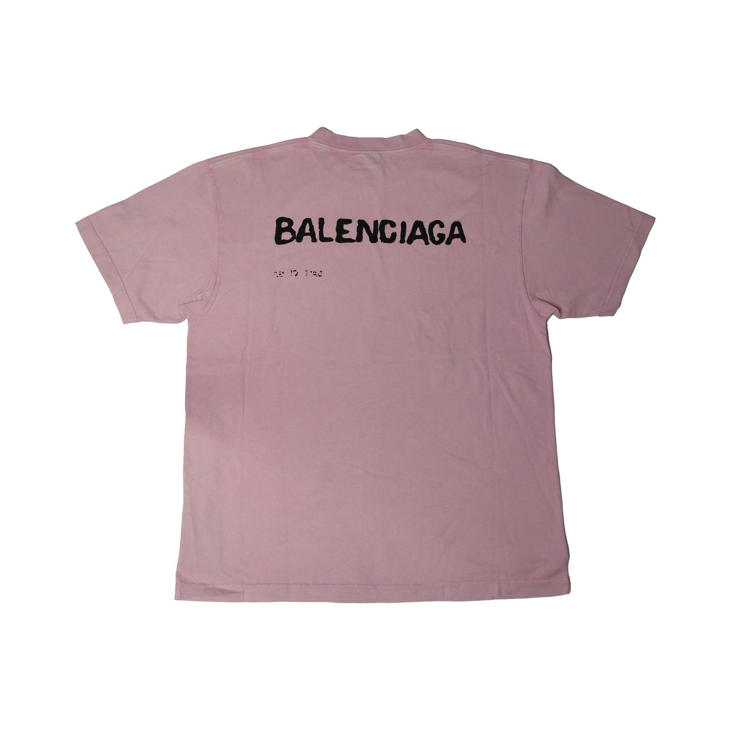 Balenciaga Hand Drawn T-shirts Large Fit Pink-NOBLEMARS