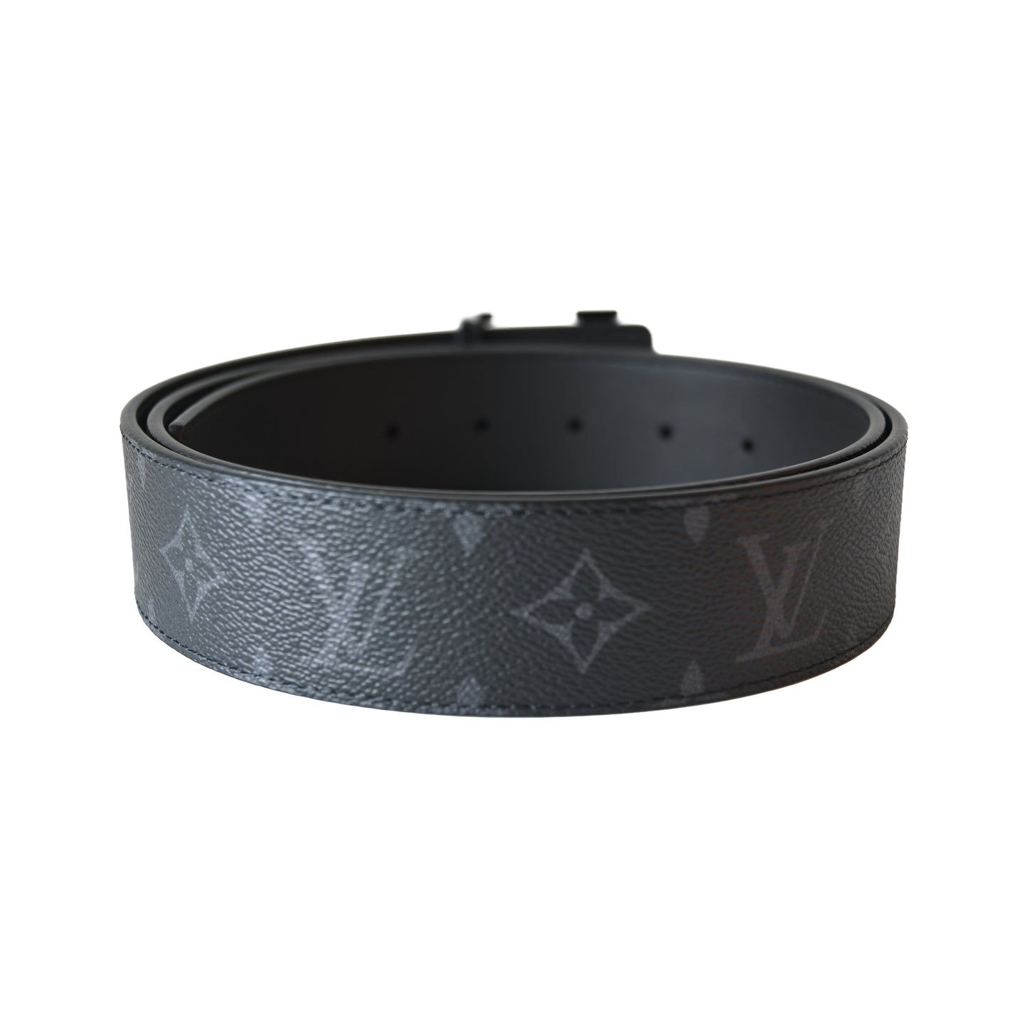 Louis Vuitton Monogram Eclipse Canvas Belt Matte Black-NOBLEMARS