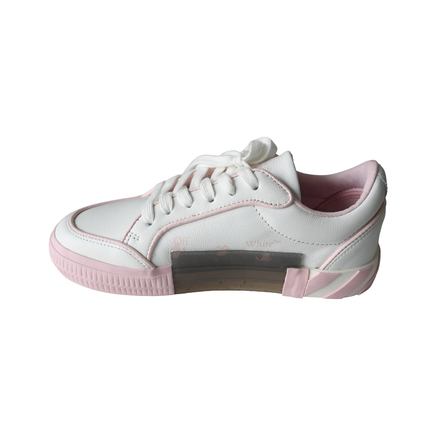 Off White Low Vulcanized Outlined Sneaker White Pink-NOBLEMARS
