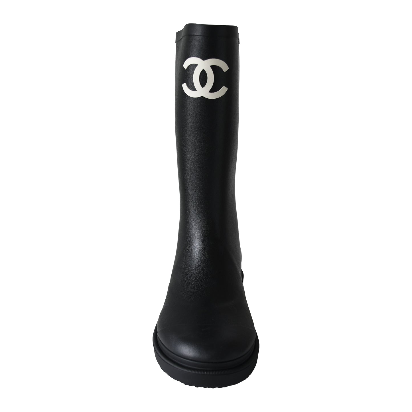 Chanel Calfskin High Boots Black-NOBLEMARS