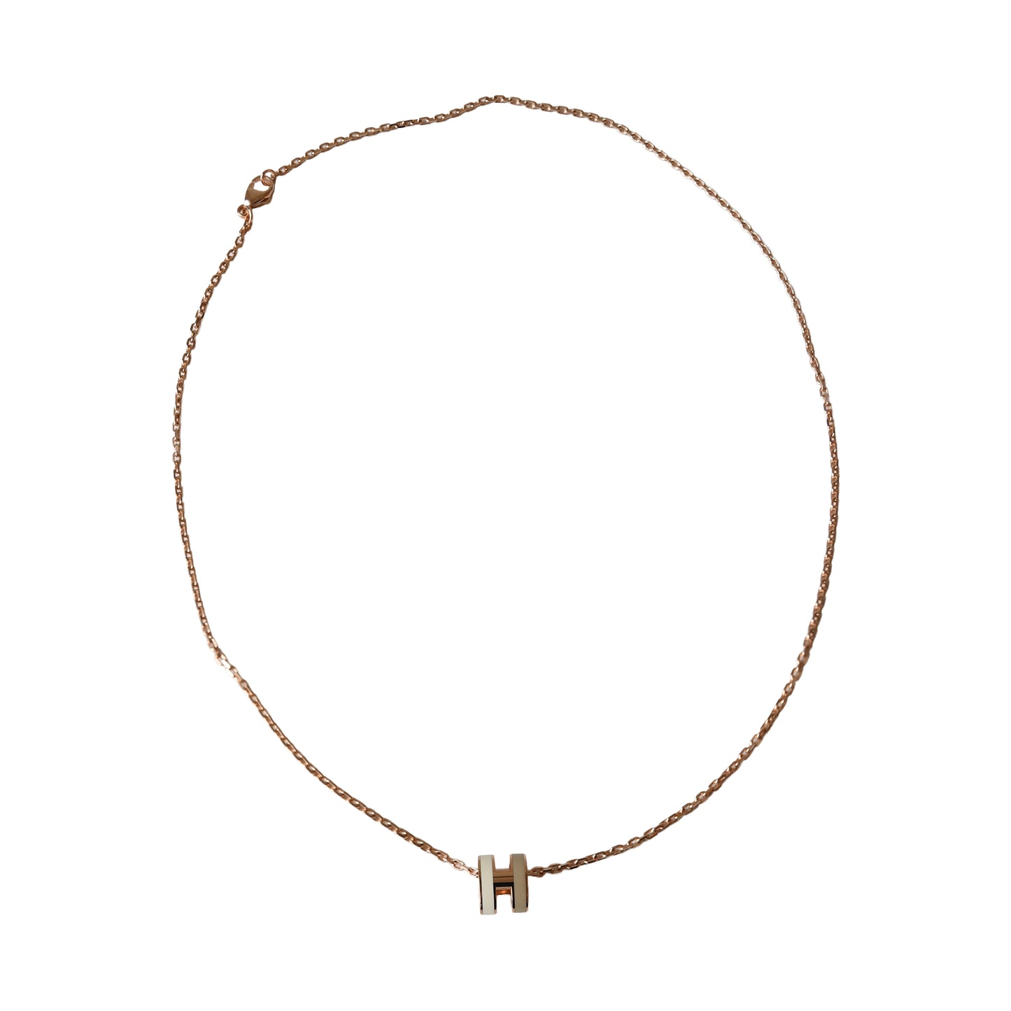 Hermes Mini Pop H Necklaces Rose Gold Hardware-NOBLEMARS