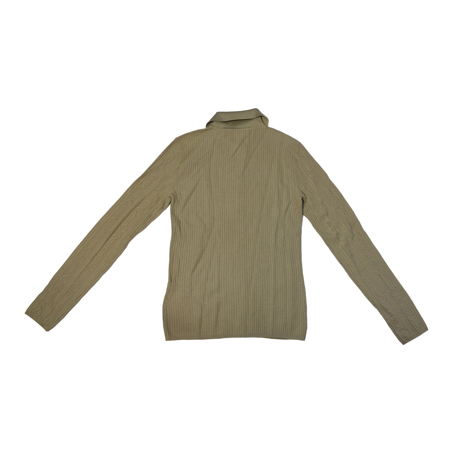 Hermes Chain Pattern Semi Wool Sweater Khaki-NOBLEMARS