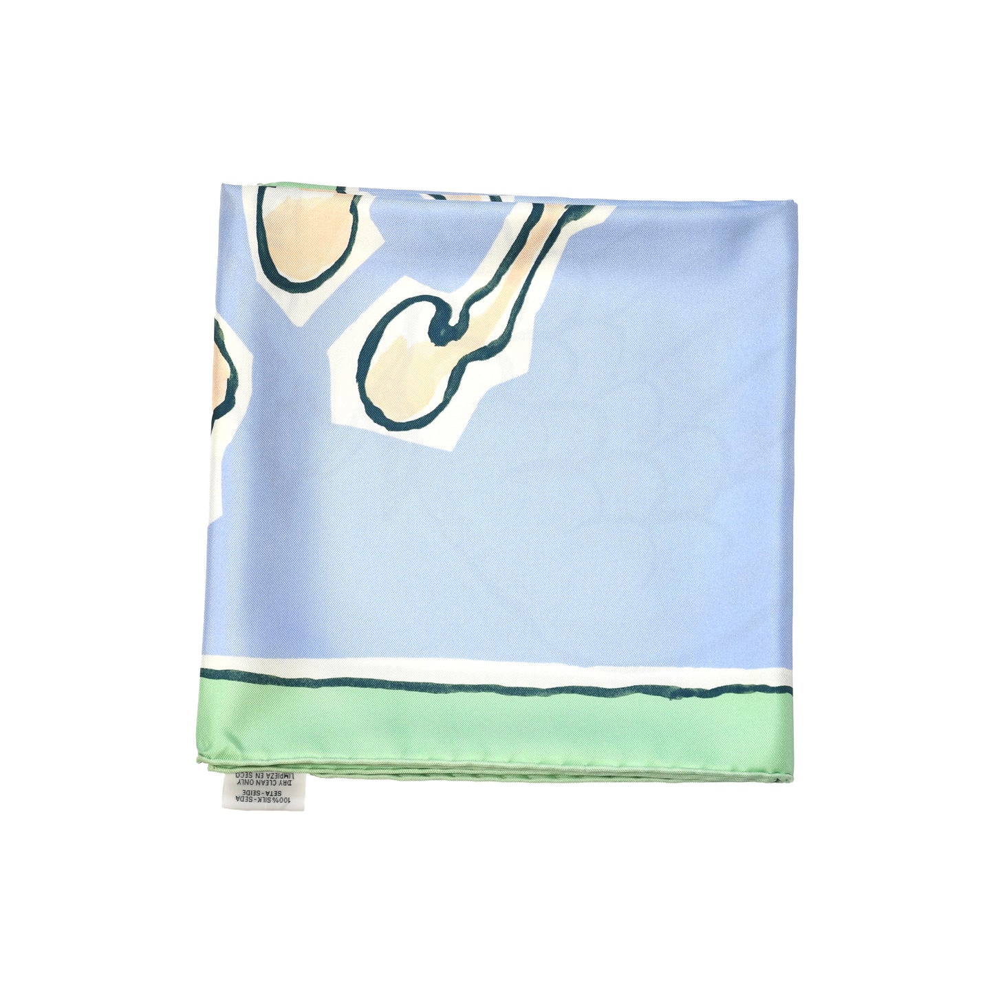 Hermes Libre Comme Pegase Silk Square Scarf 90 Vert D'eau Bleu Ciel Rose Nacre-NOBLEMARS