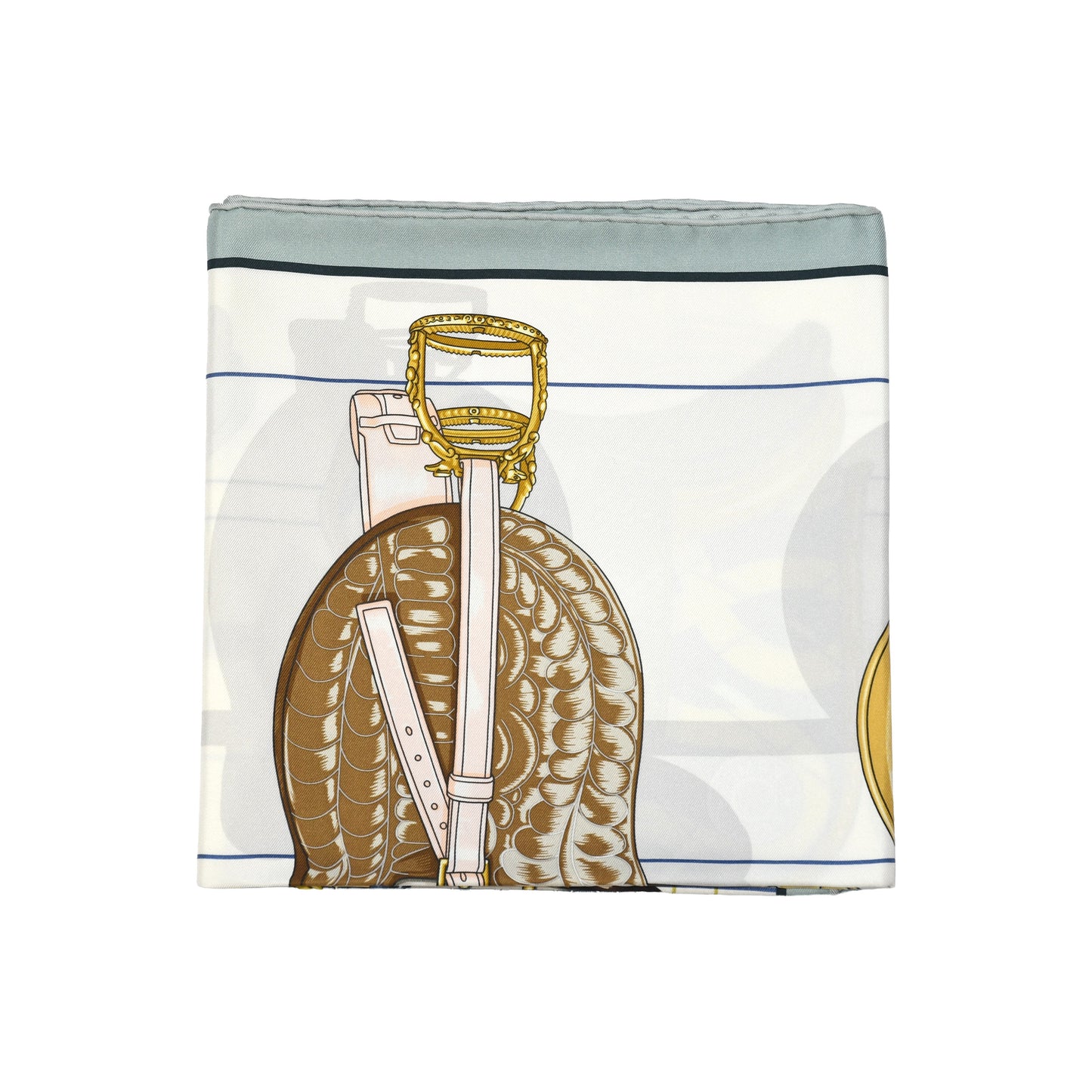 Hermes Carre 90 Tous en Selle Silk Square Scarf Multicolor-NOBLEMARS