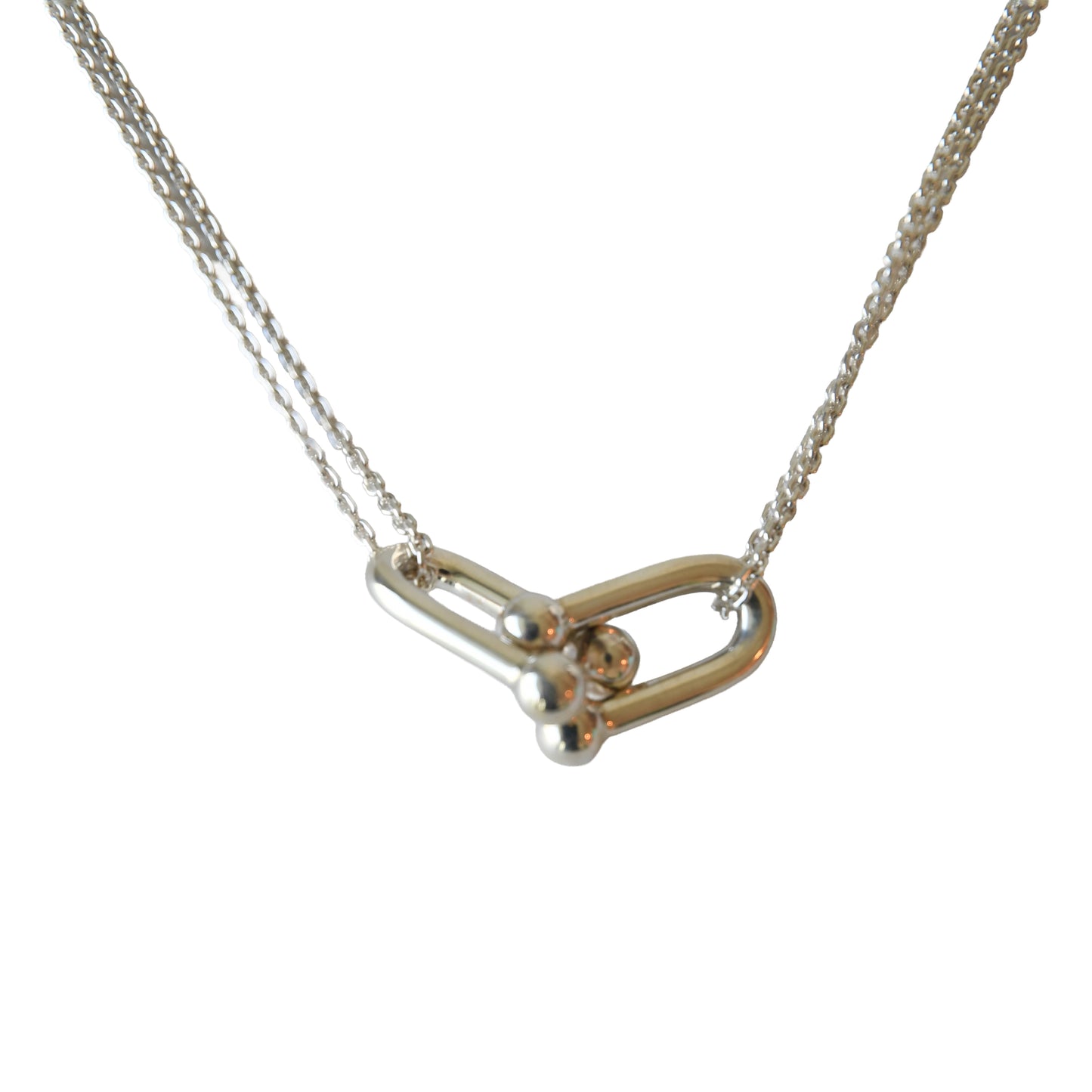 Tiffany HardWear Large Double Link Pendant in Sterling Silver