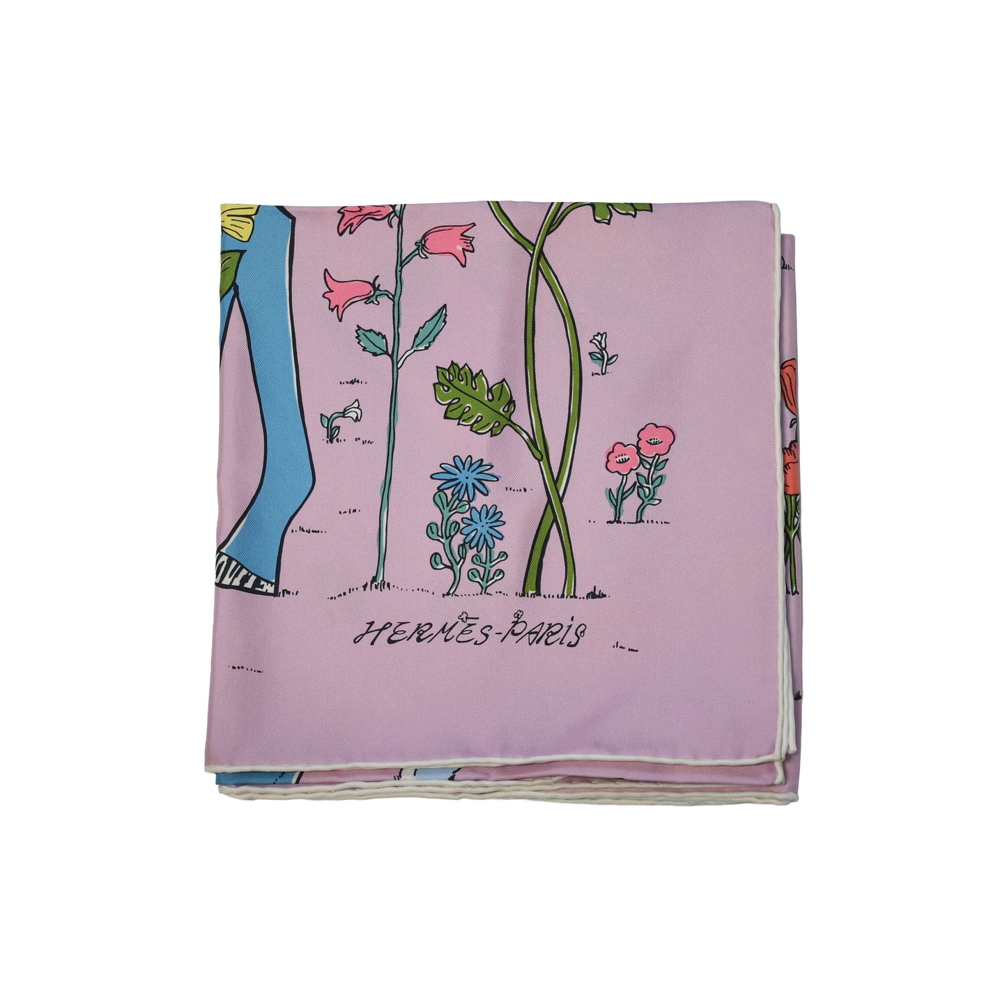 Hermes Le Pommier Sellier Carre 90 Scarf Mauve