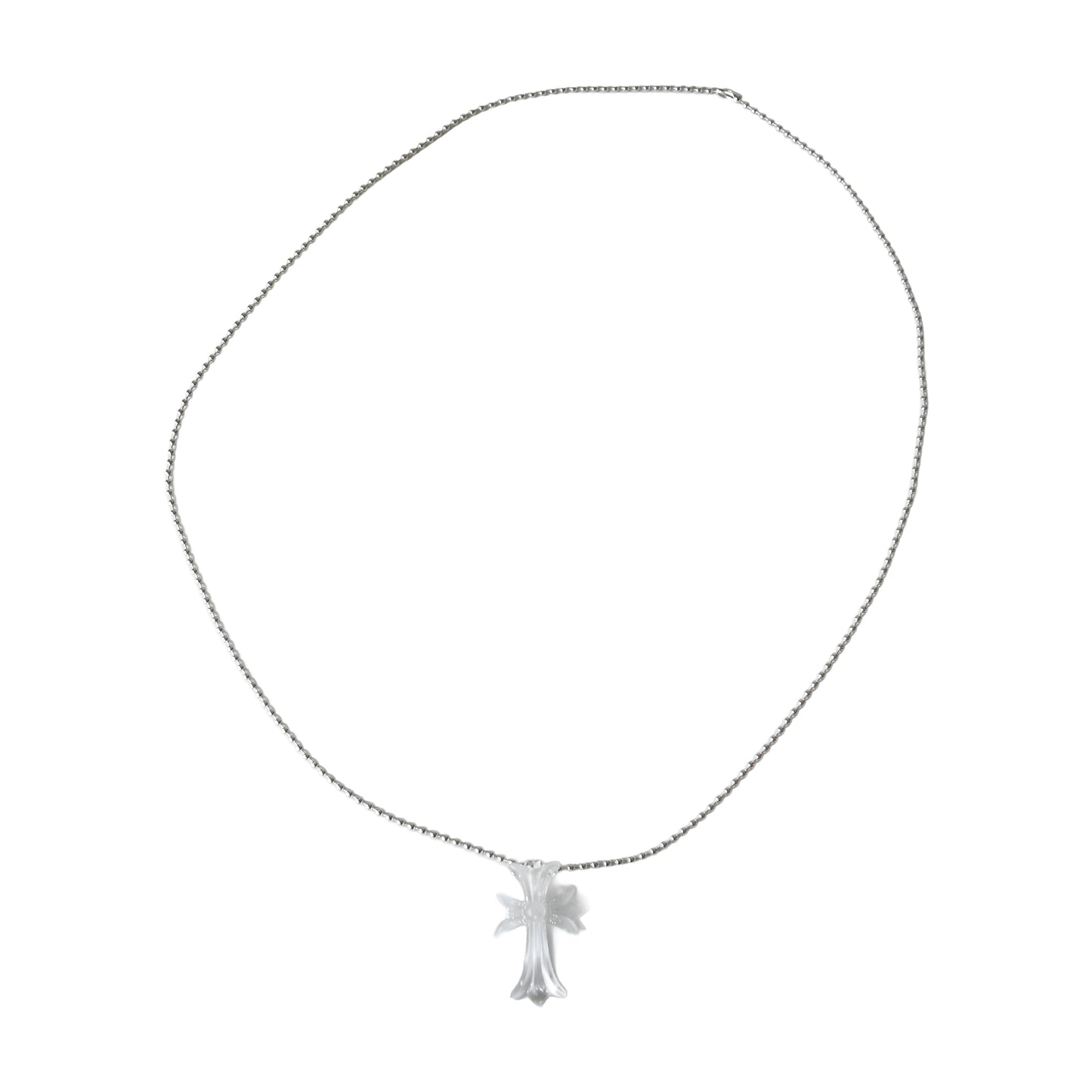 Chrome Hearts Silicone Cross Necklace White