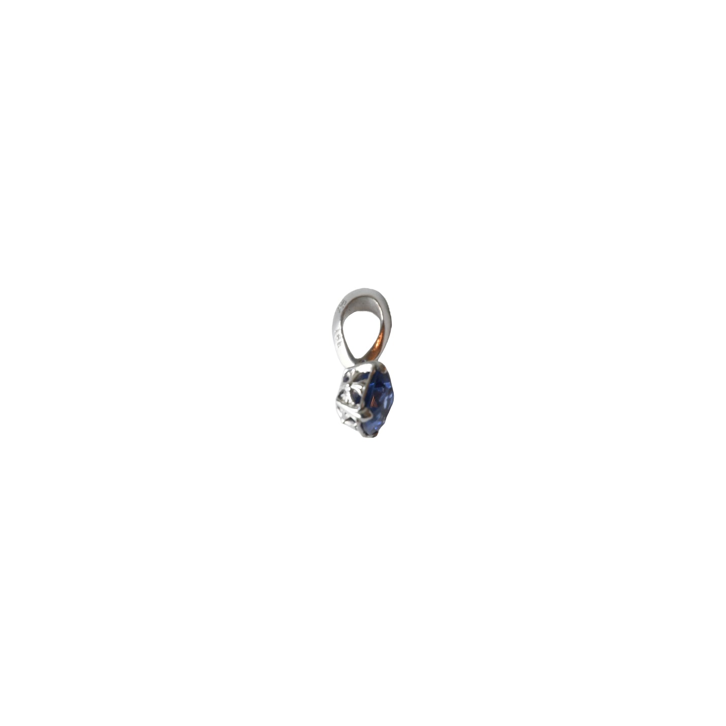 Chrome Hearts Sugar Cube Pendant Blue Sapphire