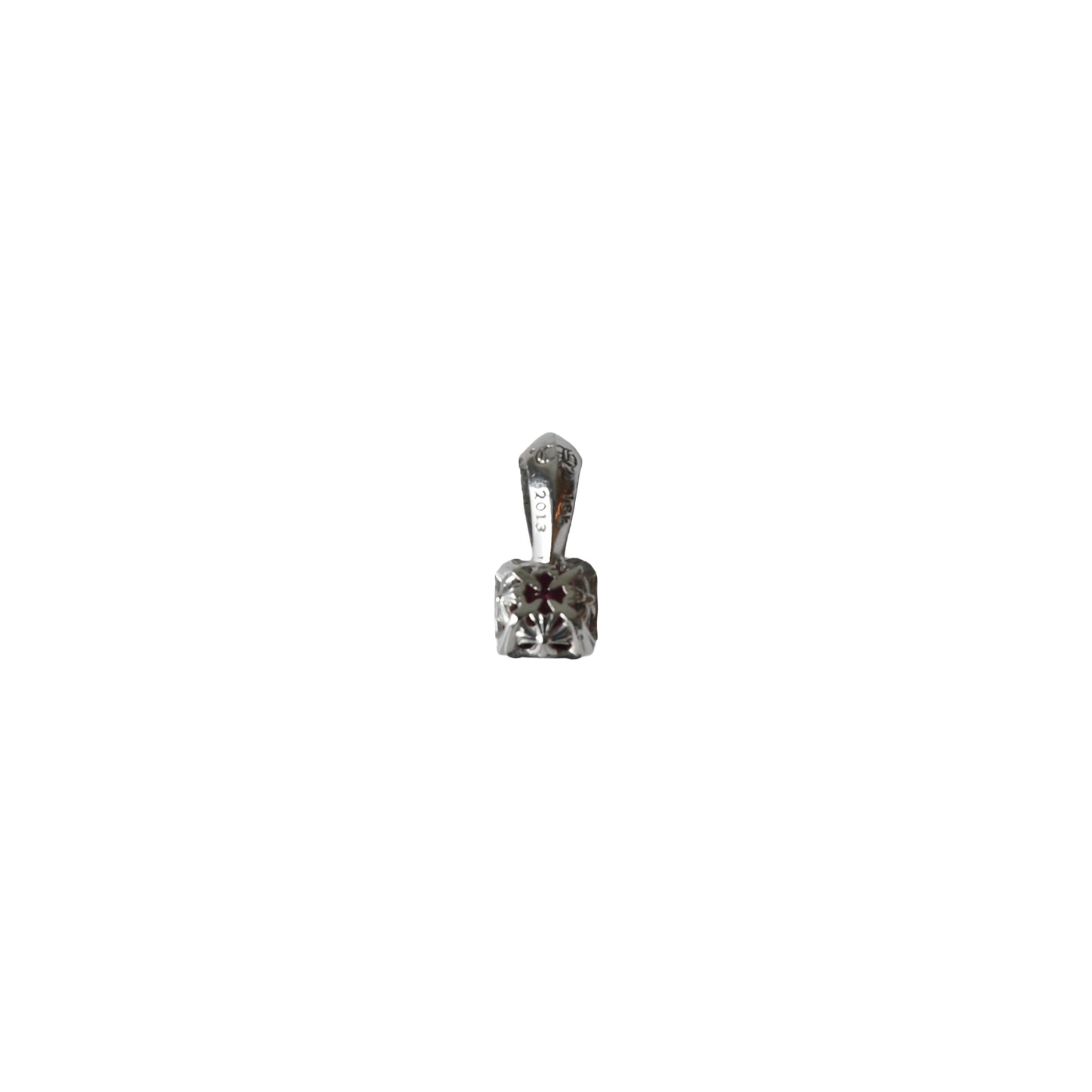 Chrome Hearts Sugar Cube Pendant Ruby Pink Sapphire
