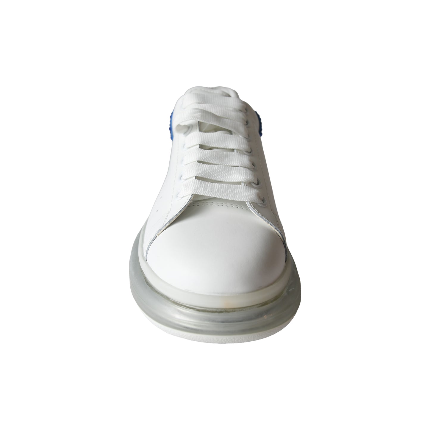 Alexander McQueen Oversized Clear Sole White Blue Crystal
