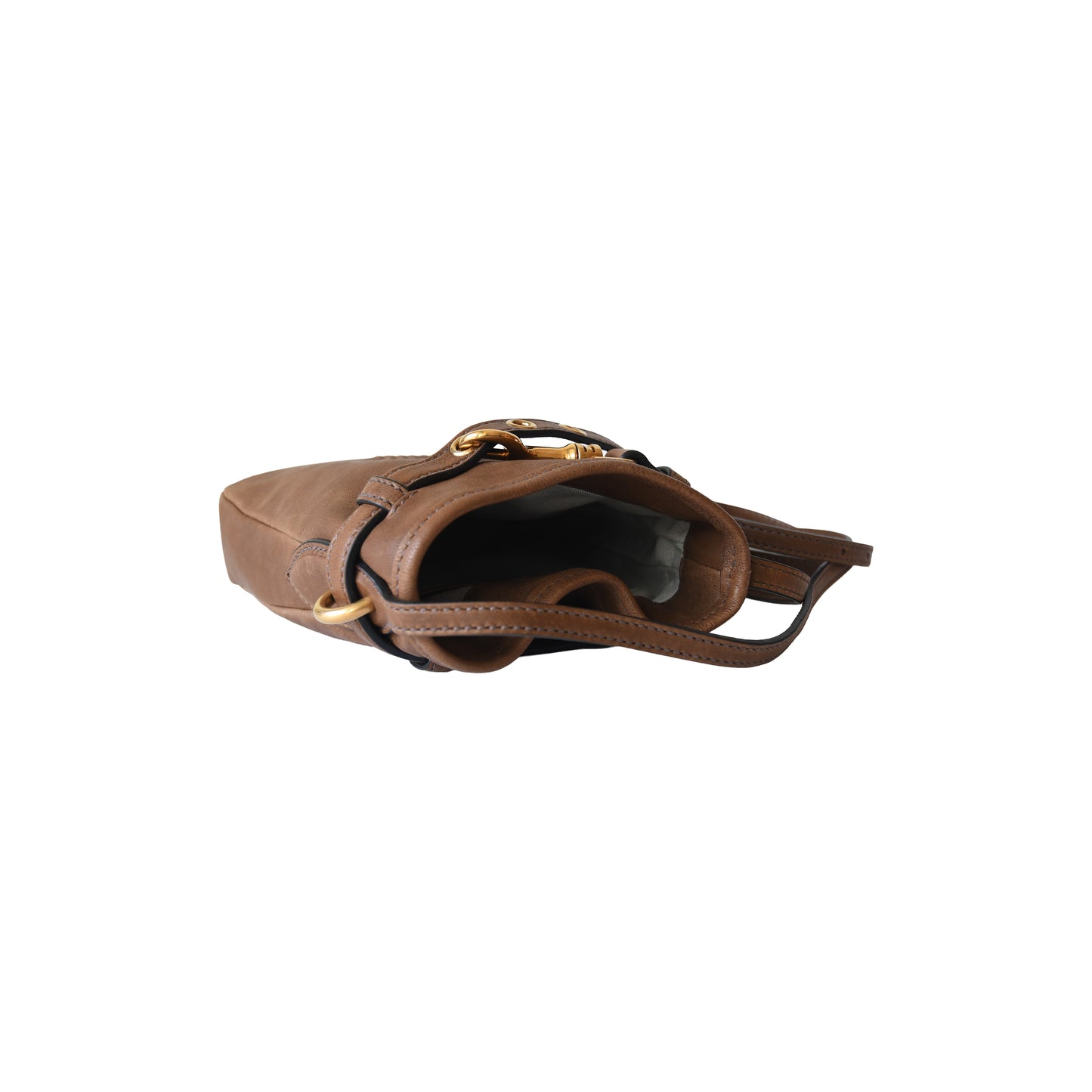 Miu Miu Nappa Suede Pouch Caramel
