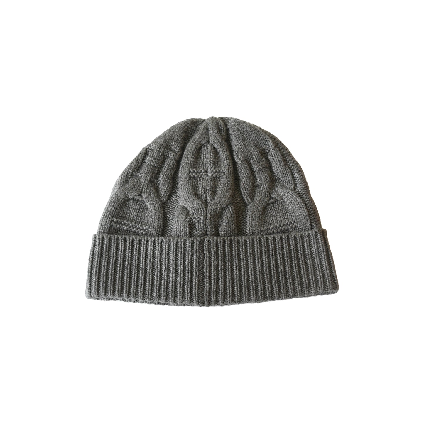 Hermes Cable Maillons Beanie Grey