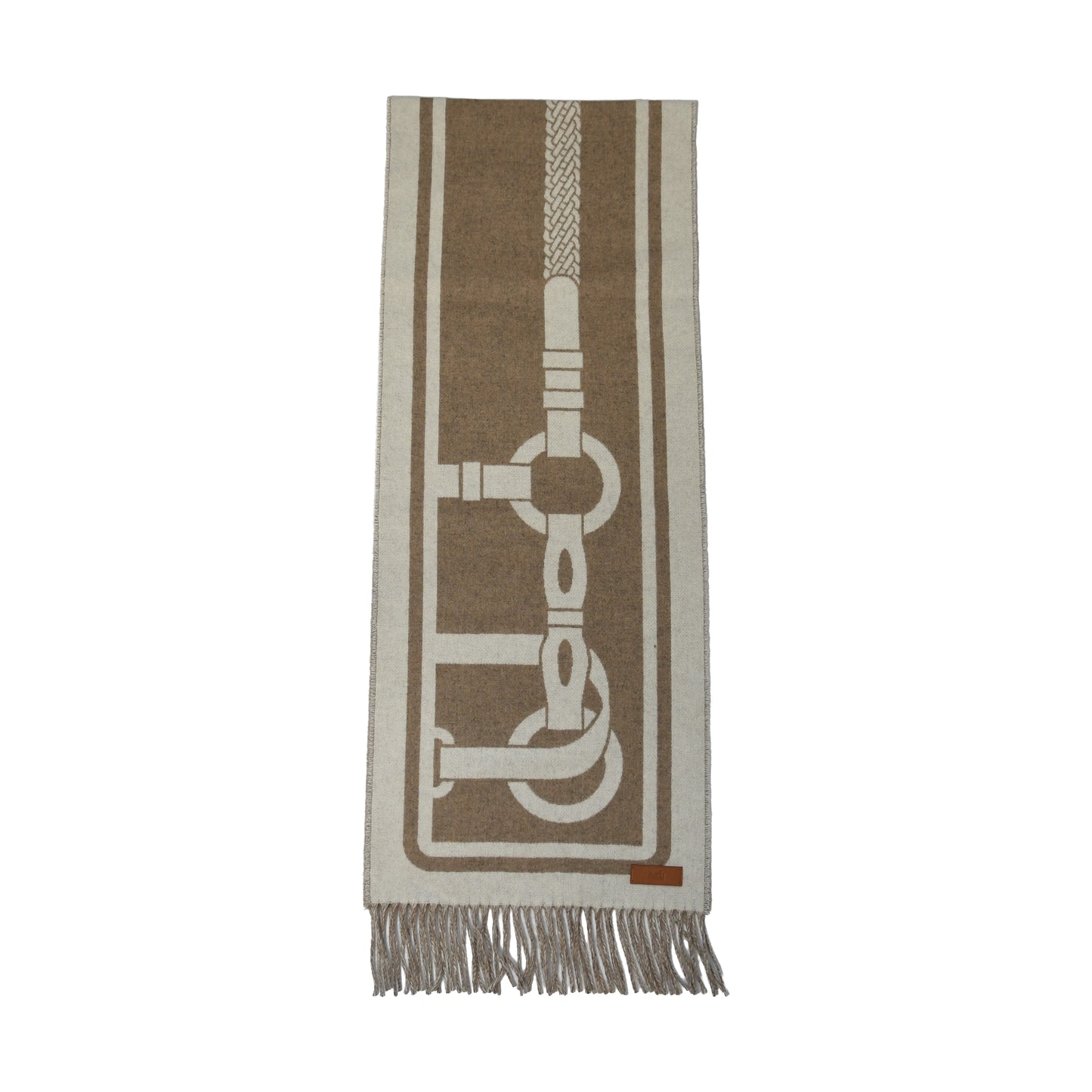 Hermes Petite Casaque Coaching Scarf Desert Ivoire