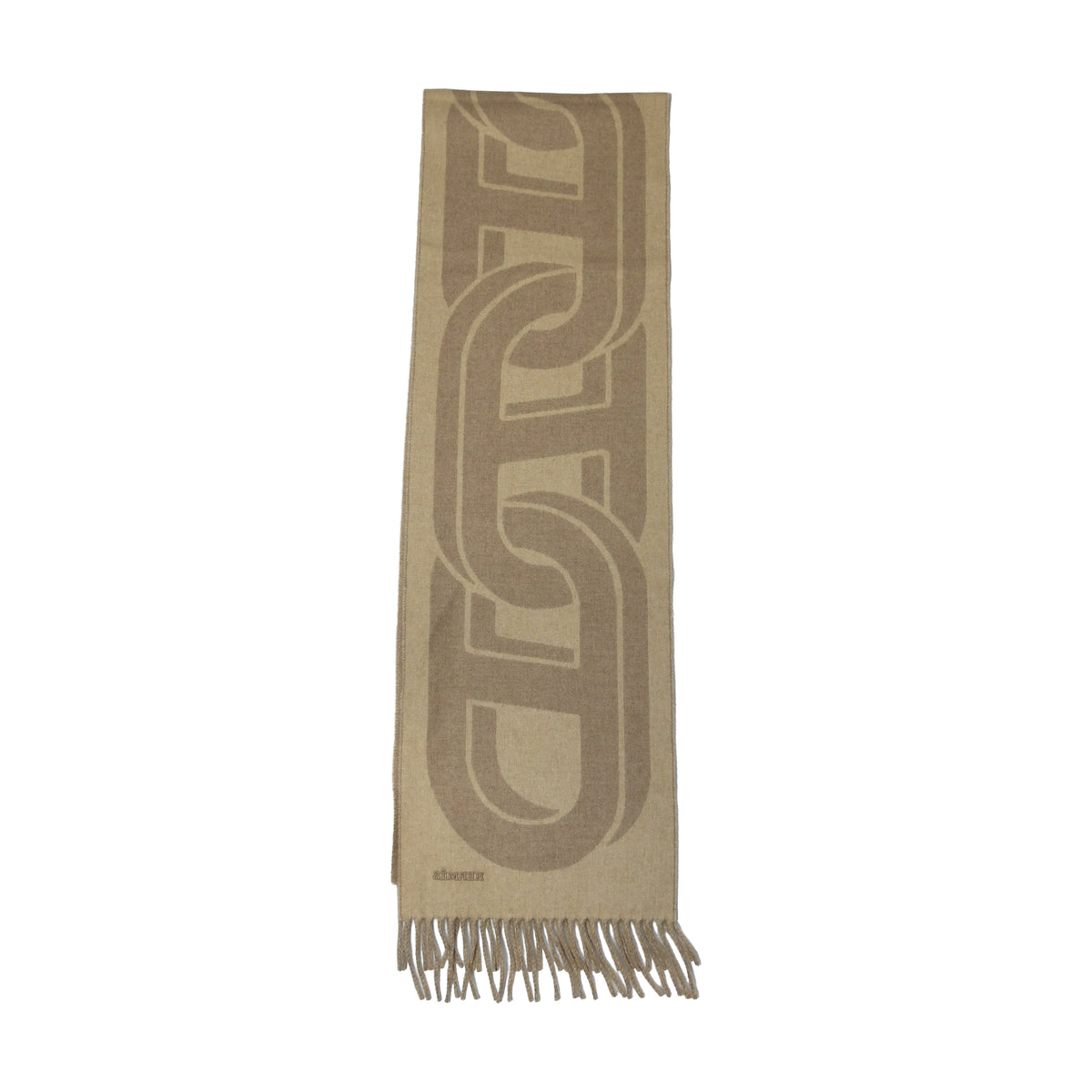 Hermes Maillons TGM Scarf Muffler Naturel Beige Chine