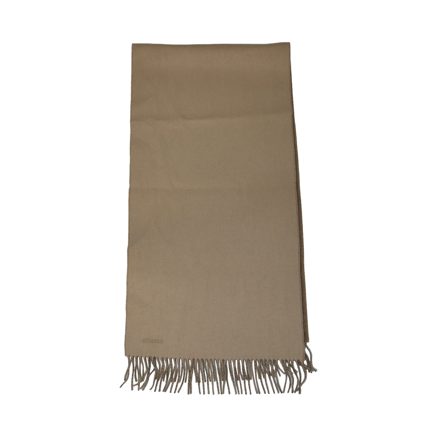 Hermes Cashmere Recto-Verso Scarf Muffler Camel Beige