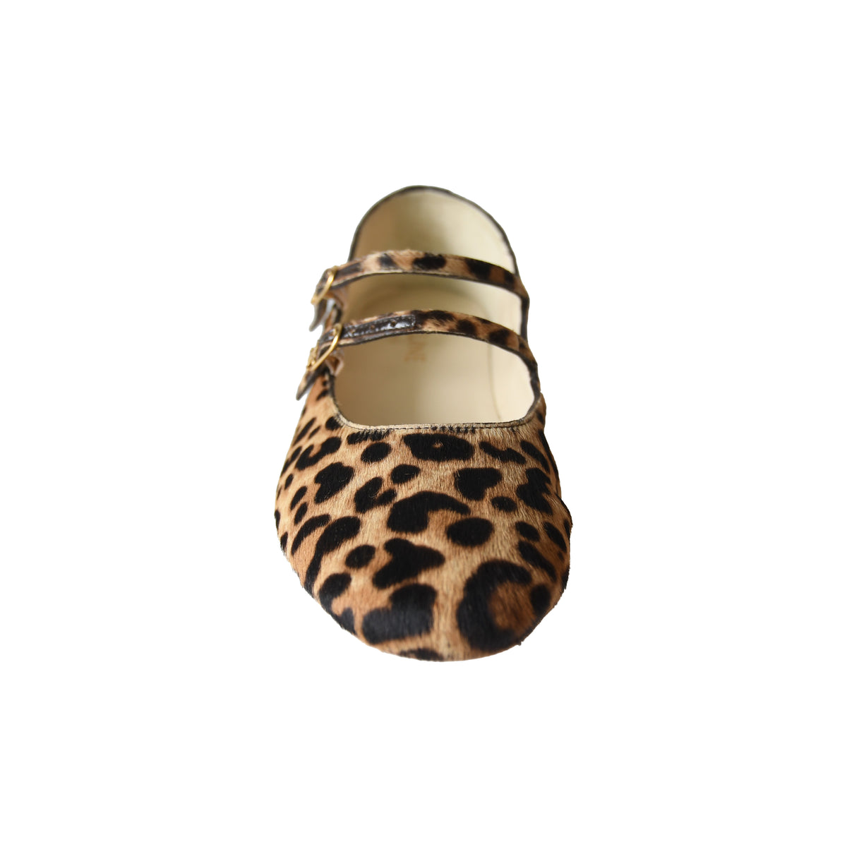 Celine Les Ballerines Double Strap Ballerina Flat Leopard