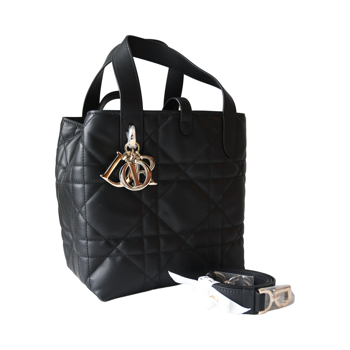 Dior Small Toujours Vertical Tote Bag Black